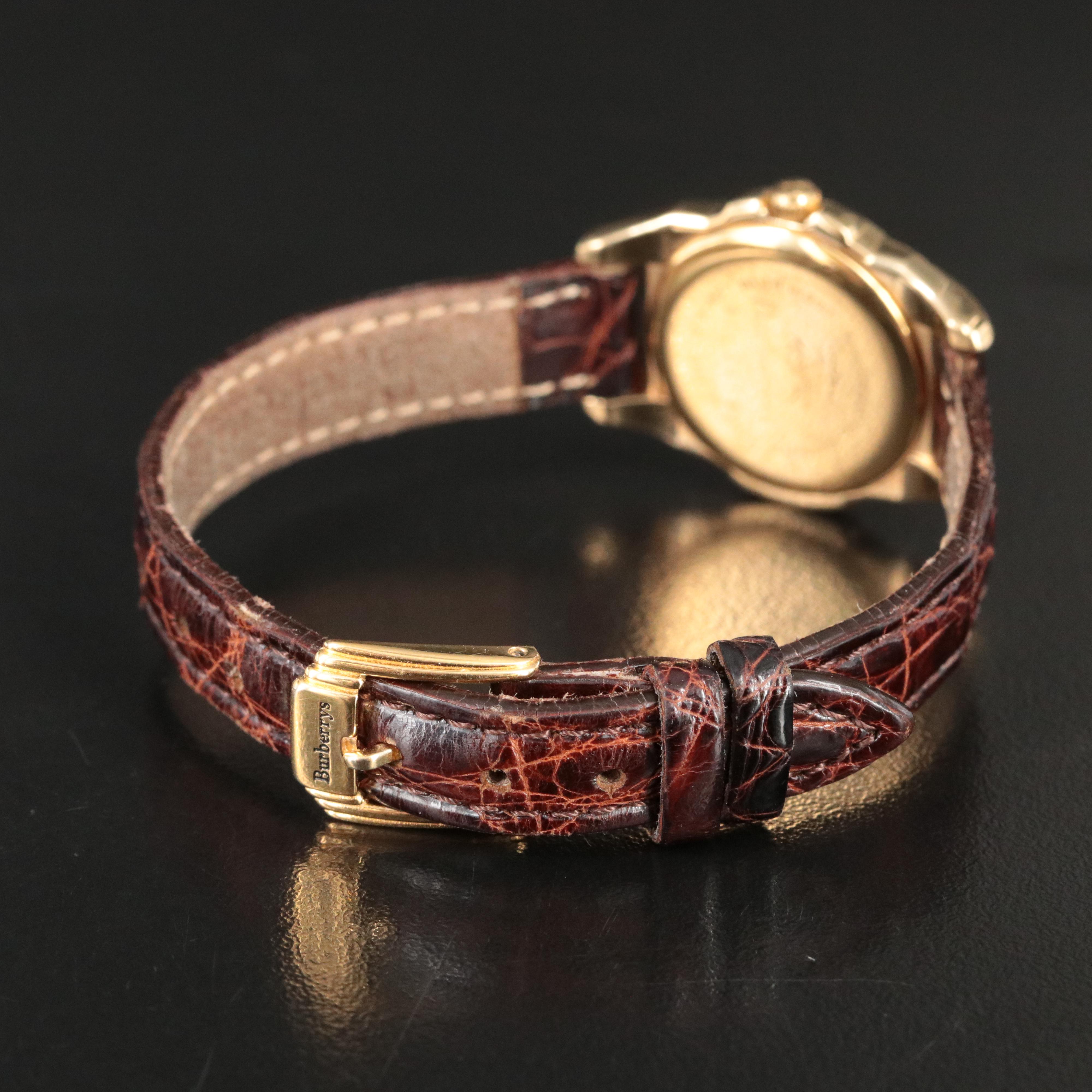 Burberrys Gold Tone Roman Dial Quartz Watch