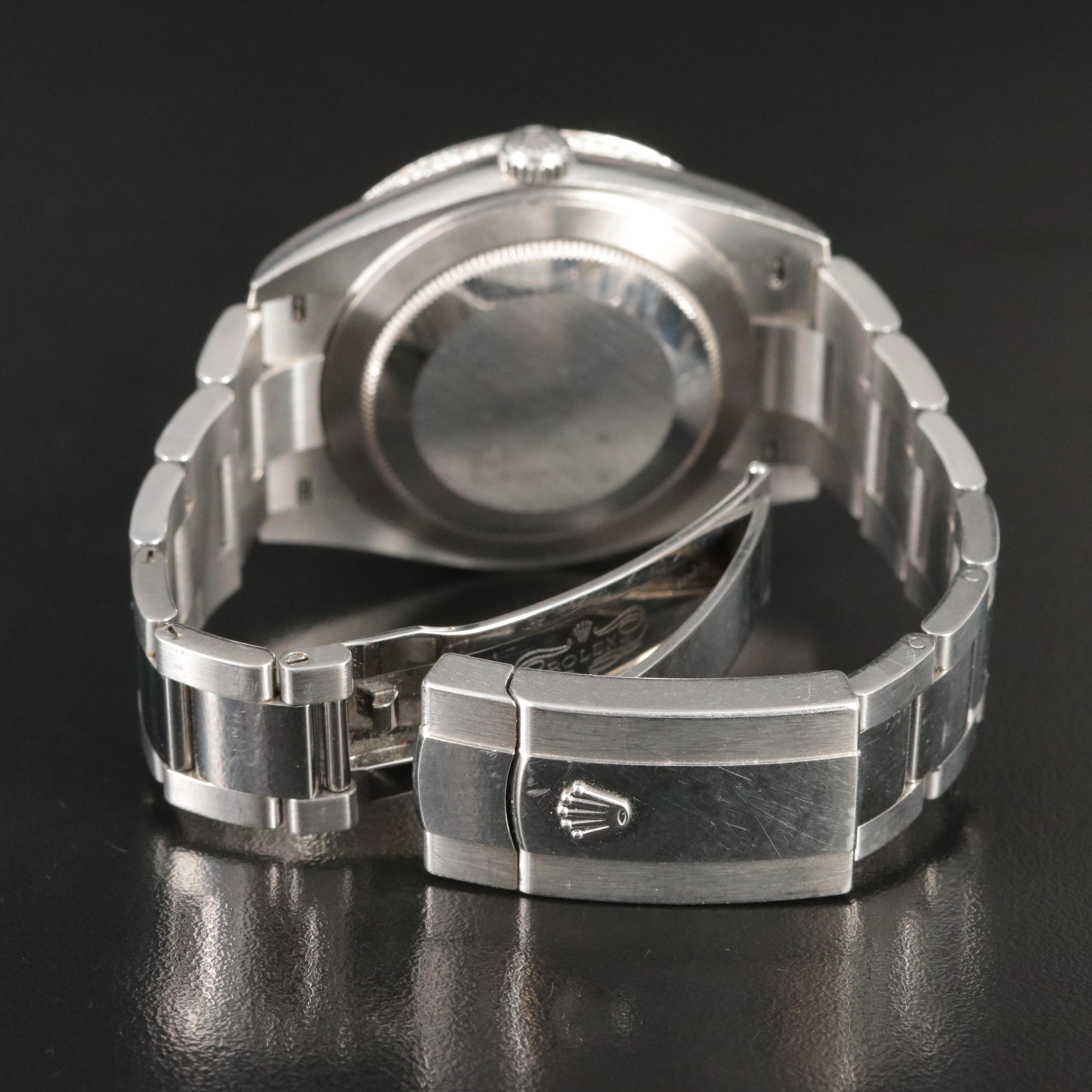 Rolex 4.17 CTW Custom Diamond Bezel Datejust Watch