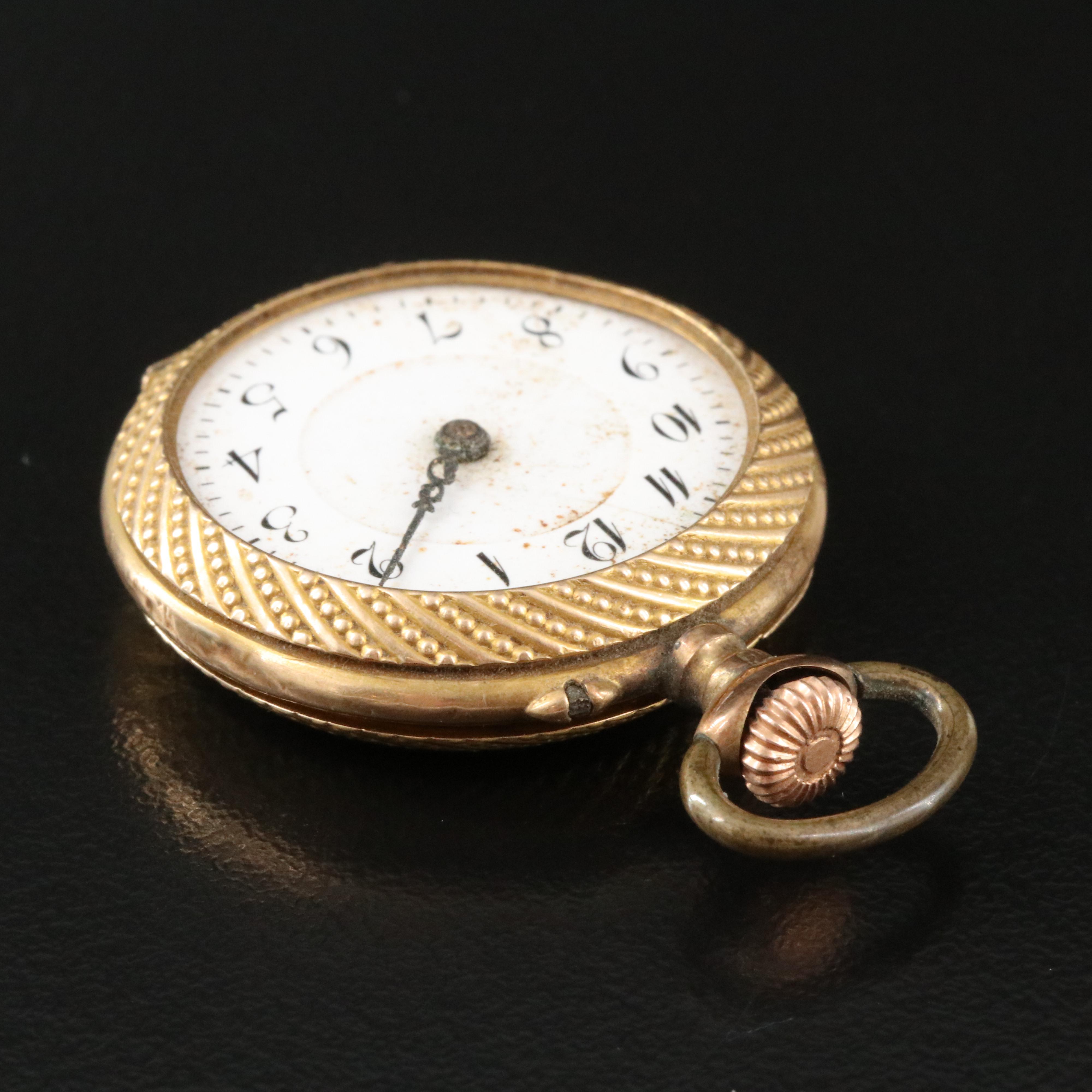 Antique Swiss 14K Gold Pocket Watch