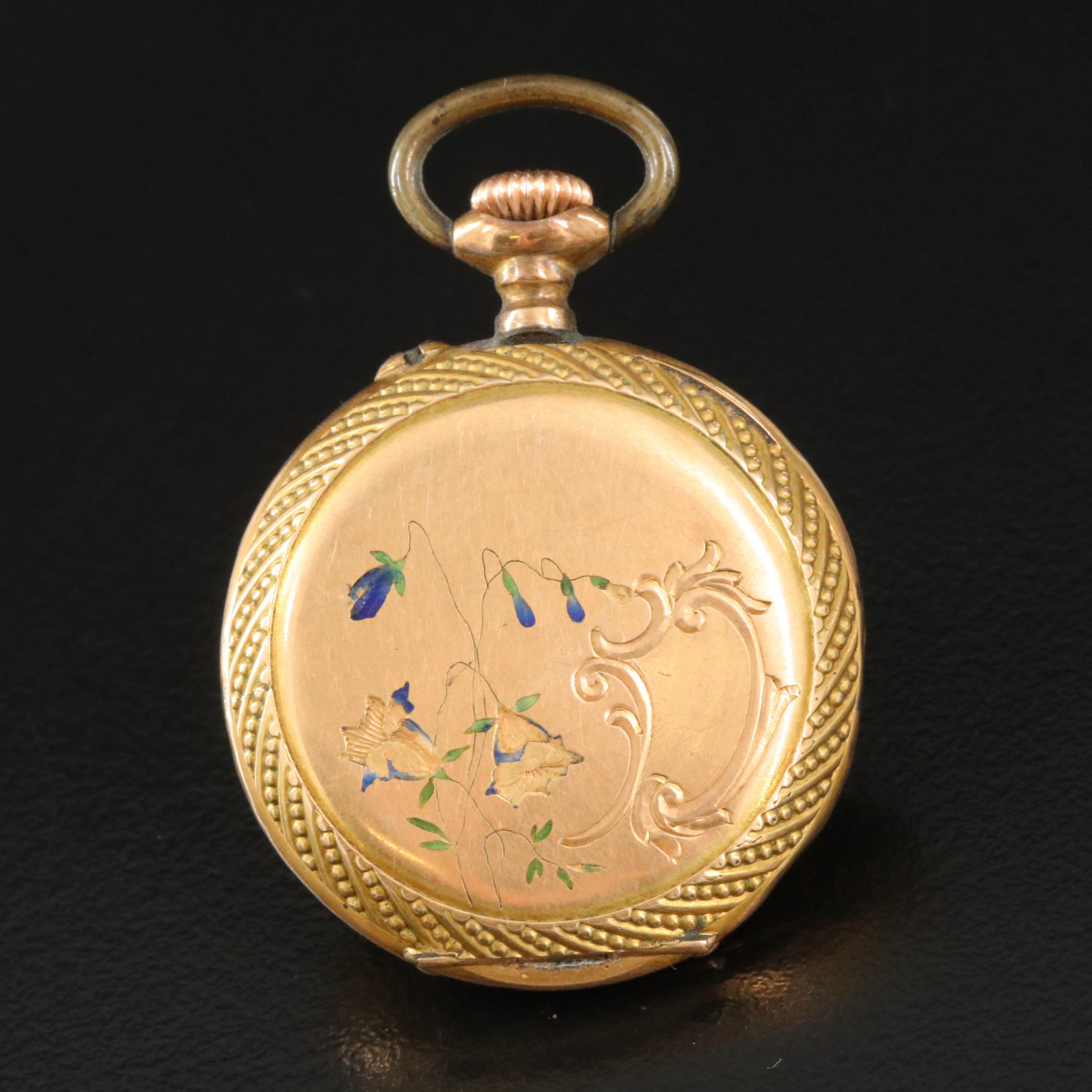 Antique Swiss 14K Gold Pocket Watch