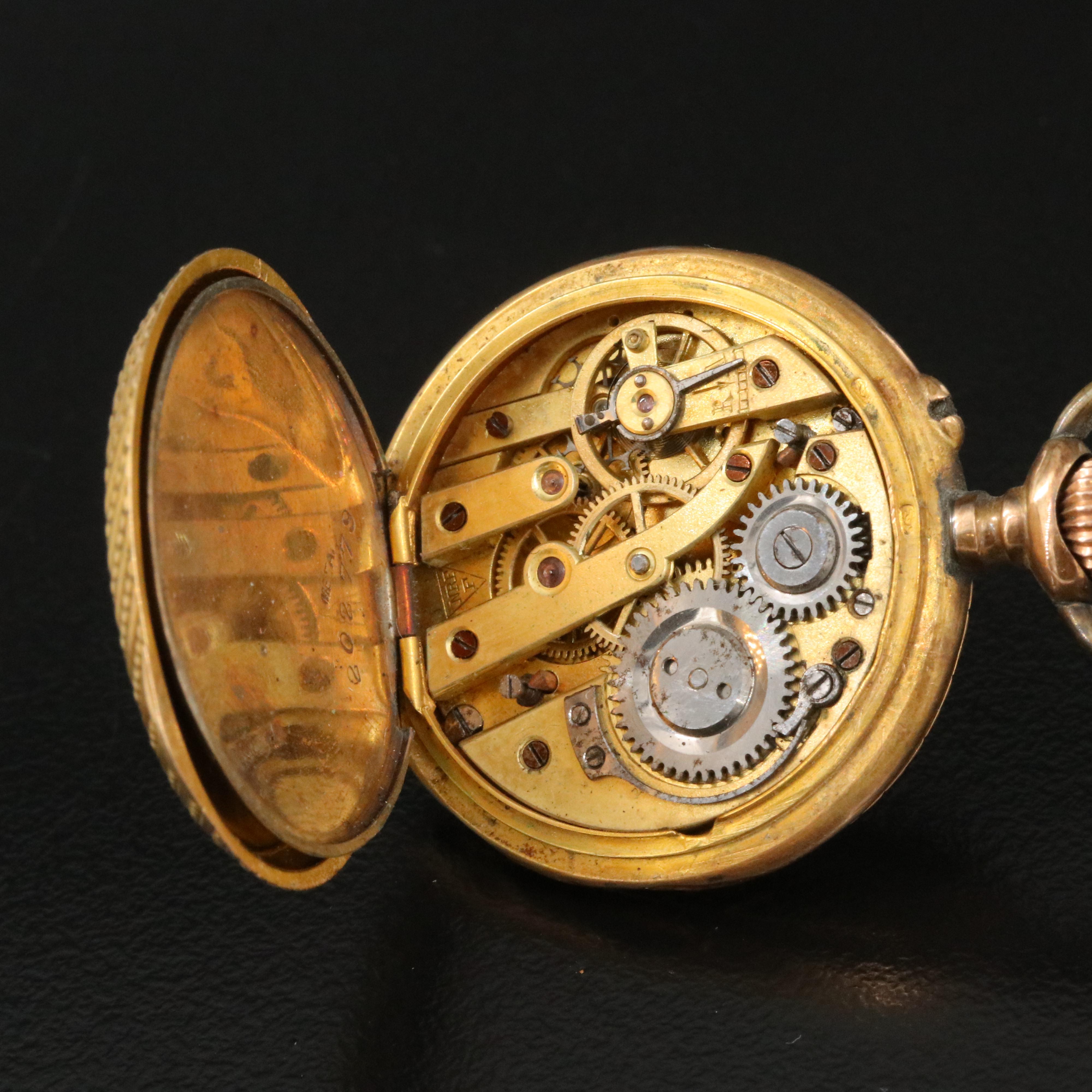Antique Swiss 14K Gold Pocket Watch