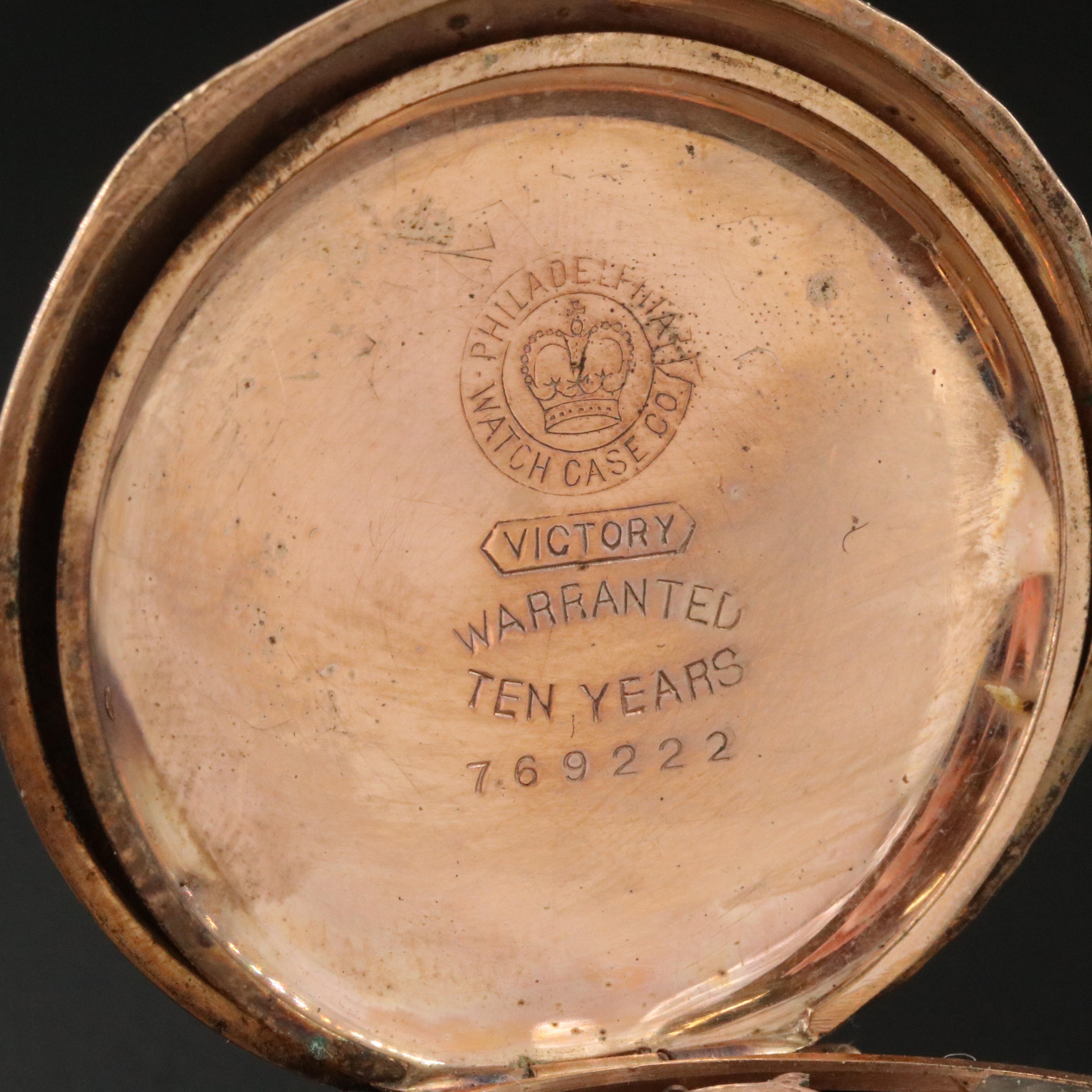 Antique Engraved Atlas Watch Co. Pocket Watch