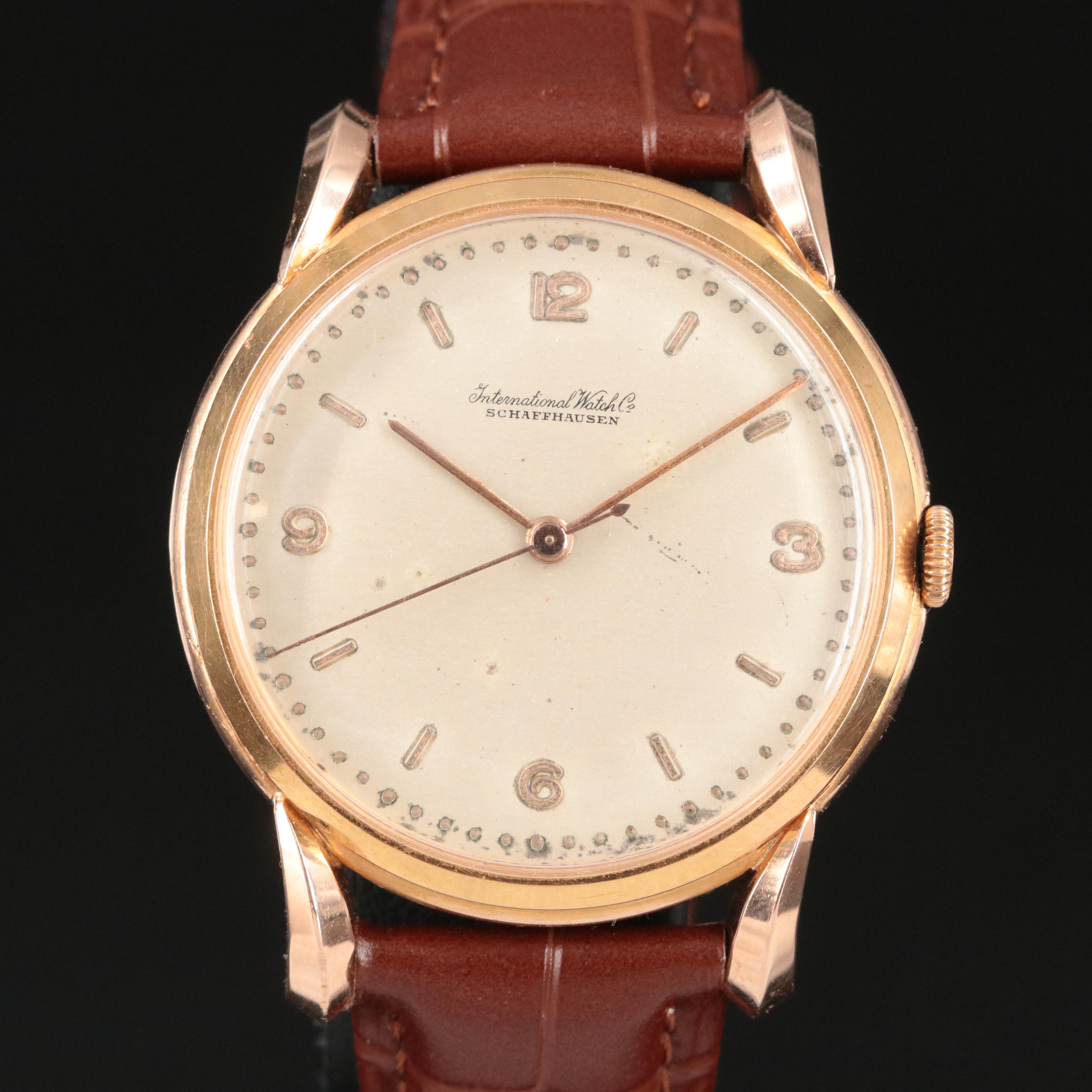 18K International Watch Co. Bombé Lugs Vintage Watch