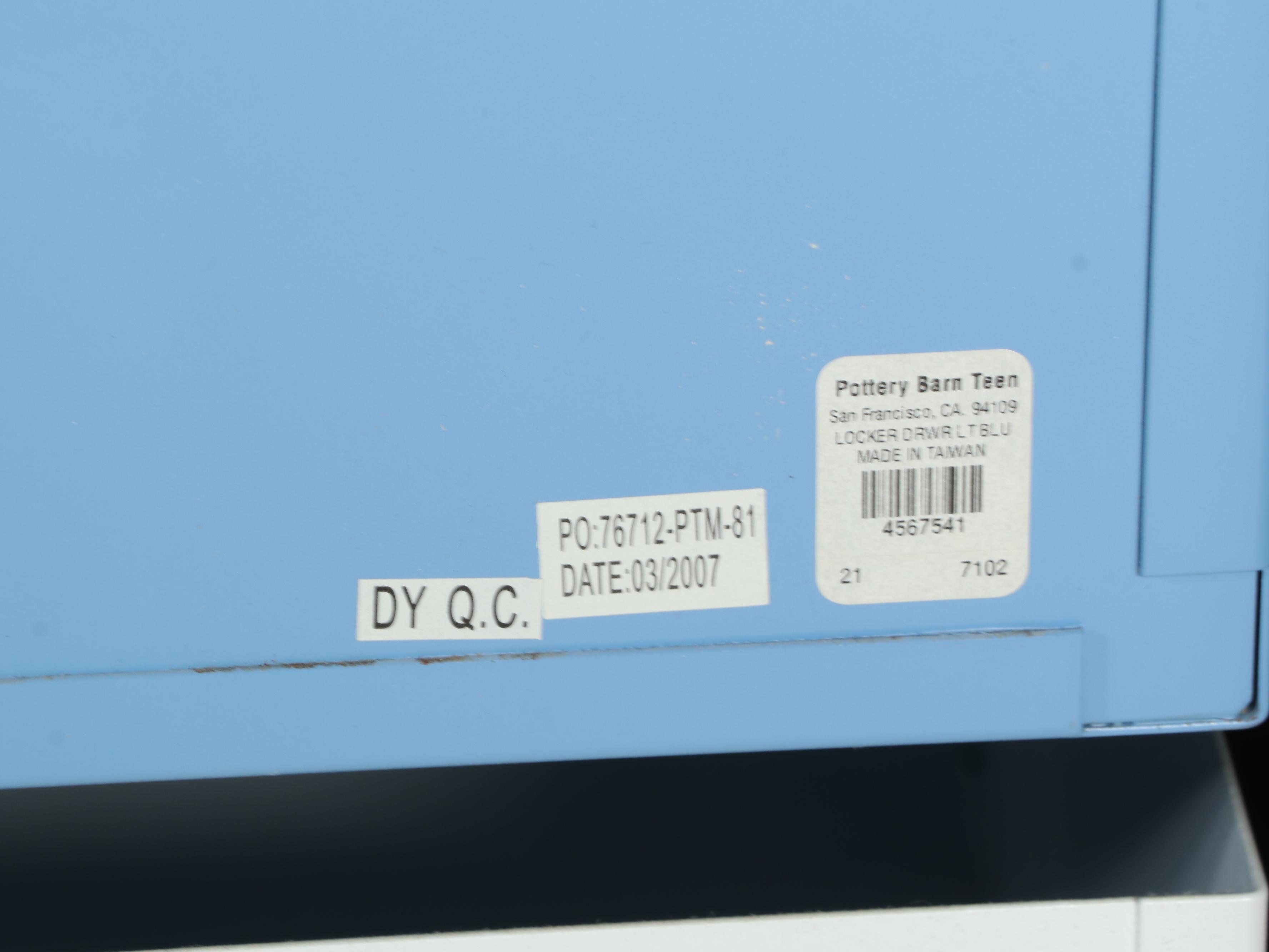 Pottery Barn Teen Metal Locker Style Chest of Drawers