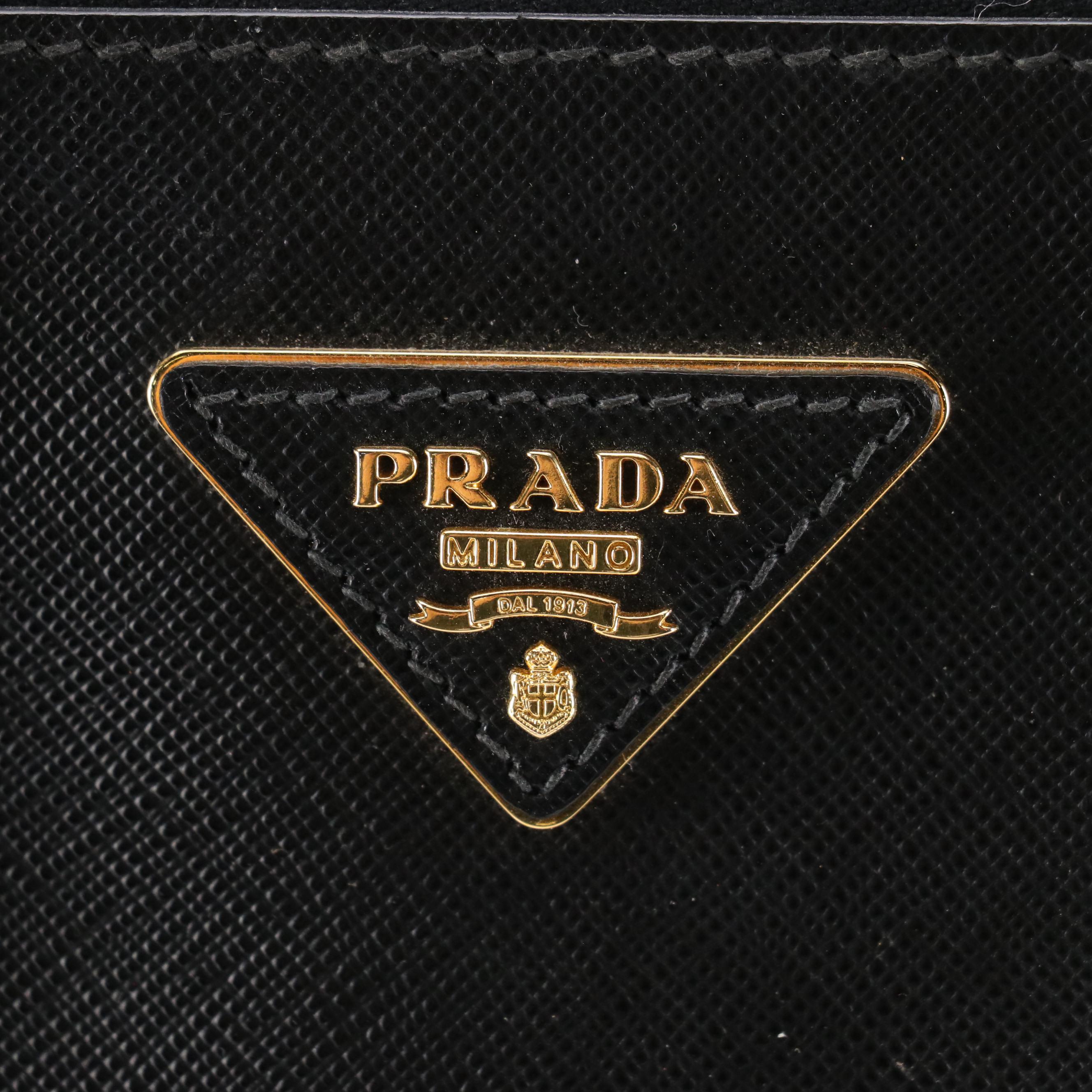 Prada Double Zip Galleria Large Tote in Saffiano Leather