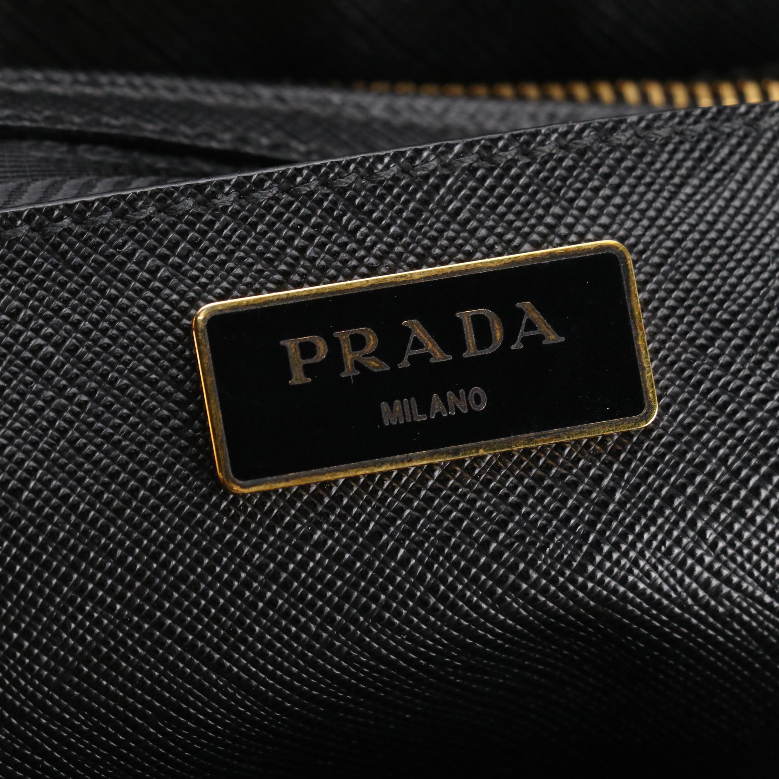 Prada Double Zip Galleria Large Tote in Saffiano Leather