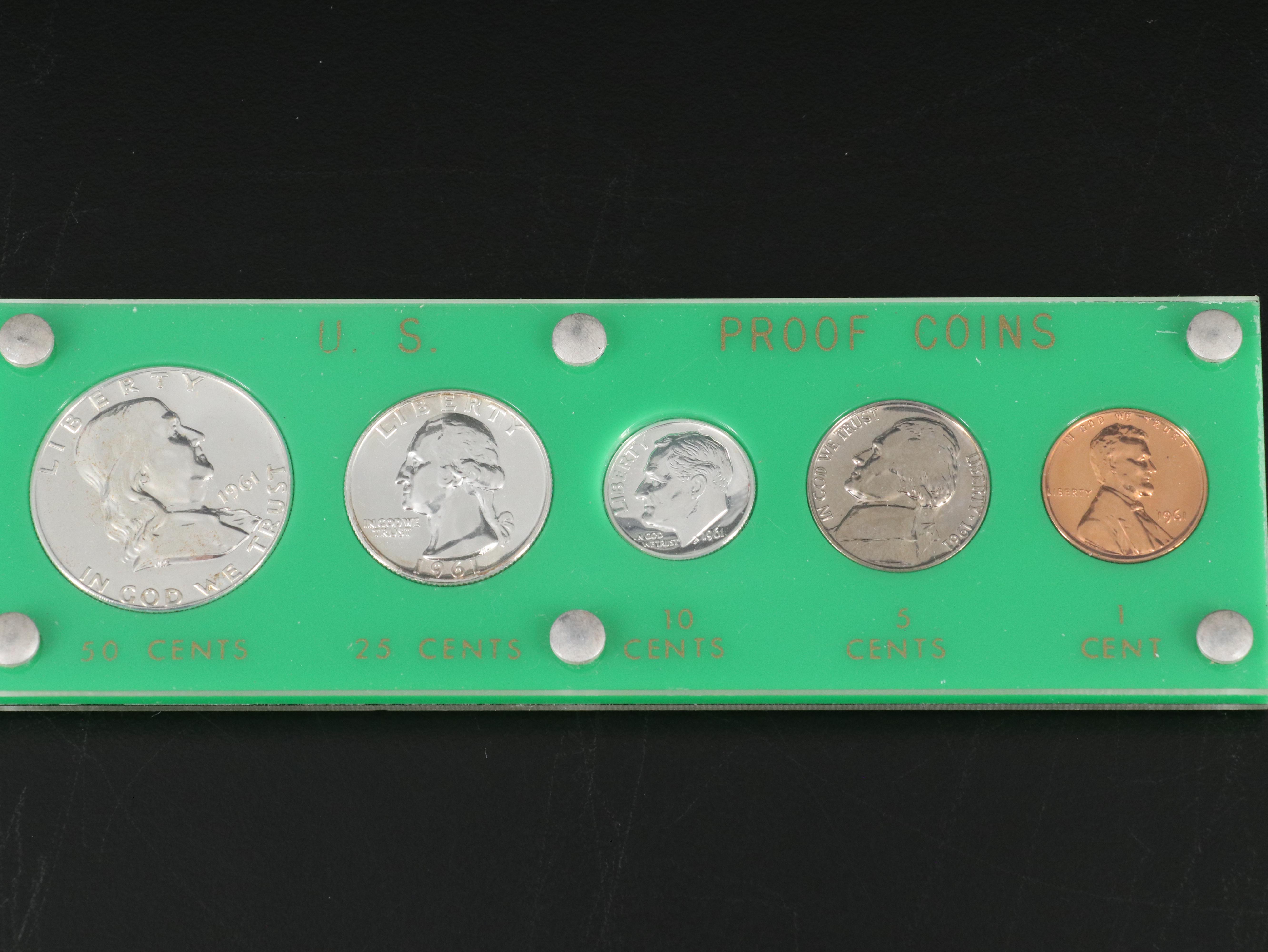 Six Classic U.S. Silver Proof Sets and a 1964 Year Set