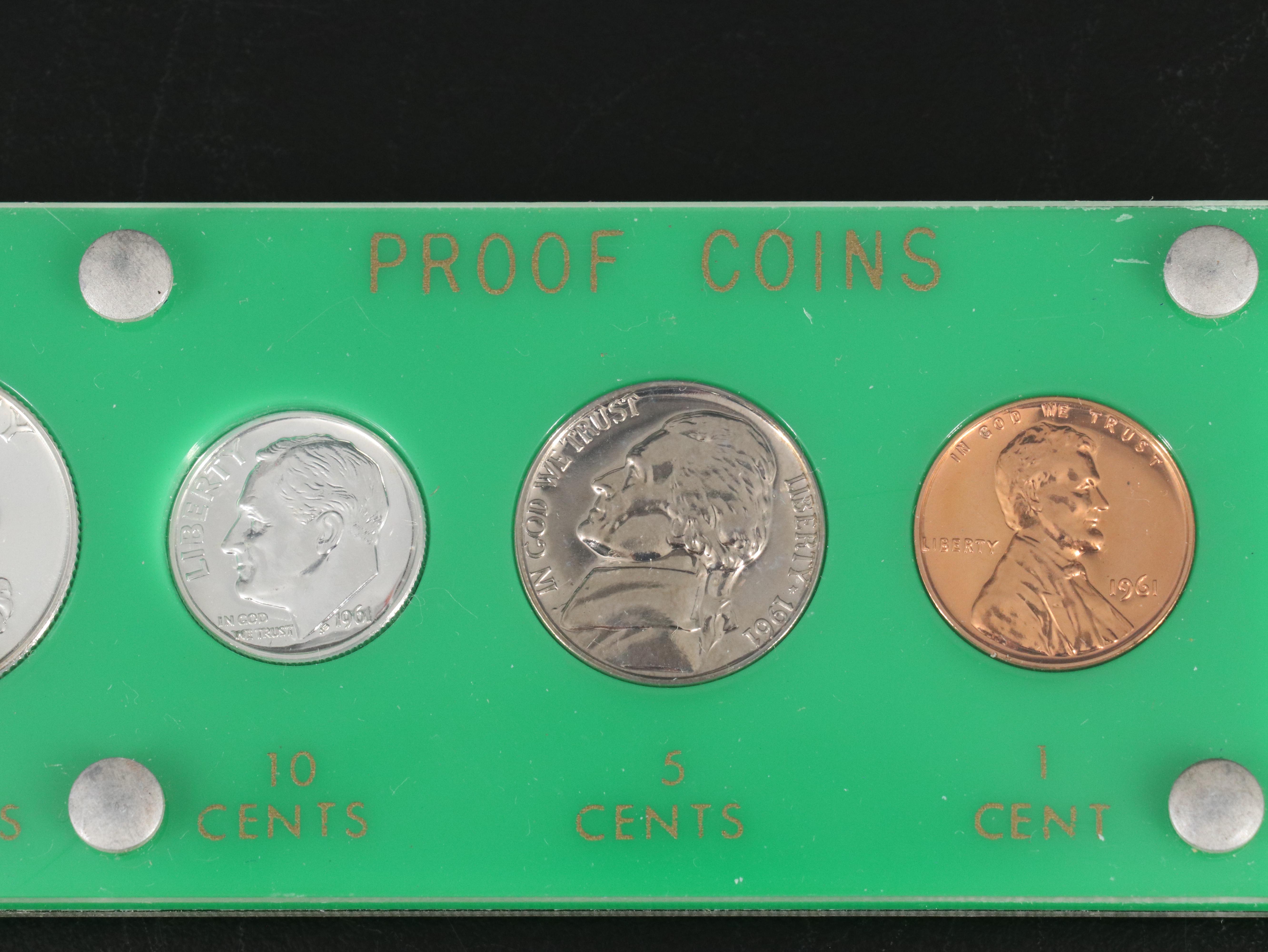Six Classic U.S. Silver Proof Sets and a 1964 Year Set