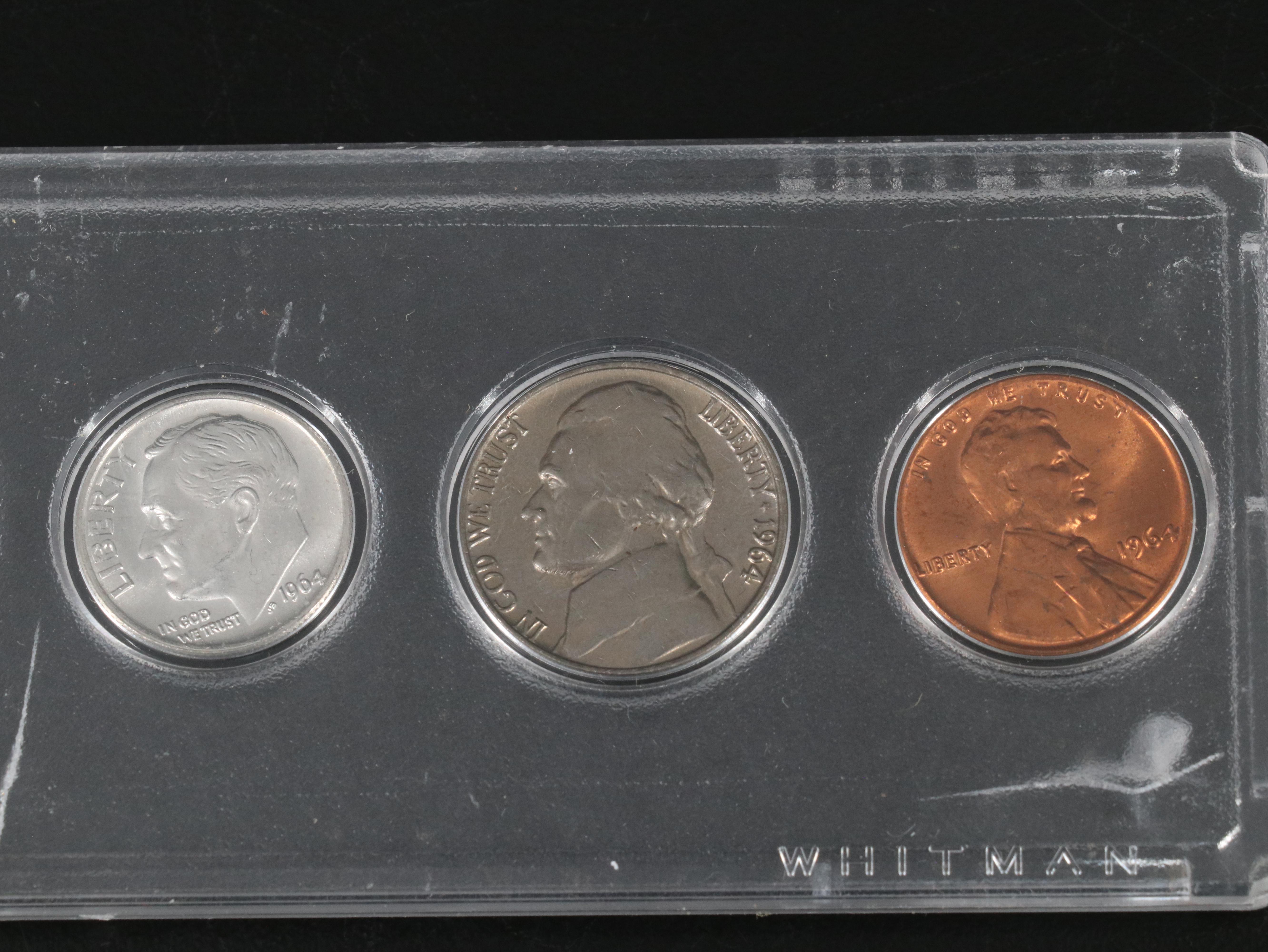 Six Classic U.S. Silver Proof Sets and a 1964 Year Set