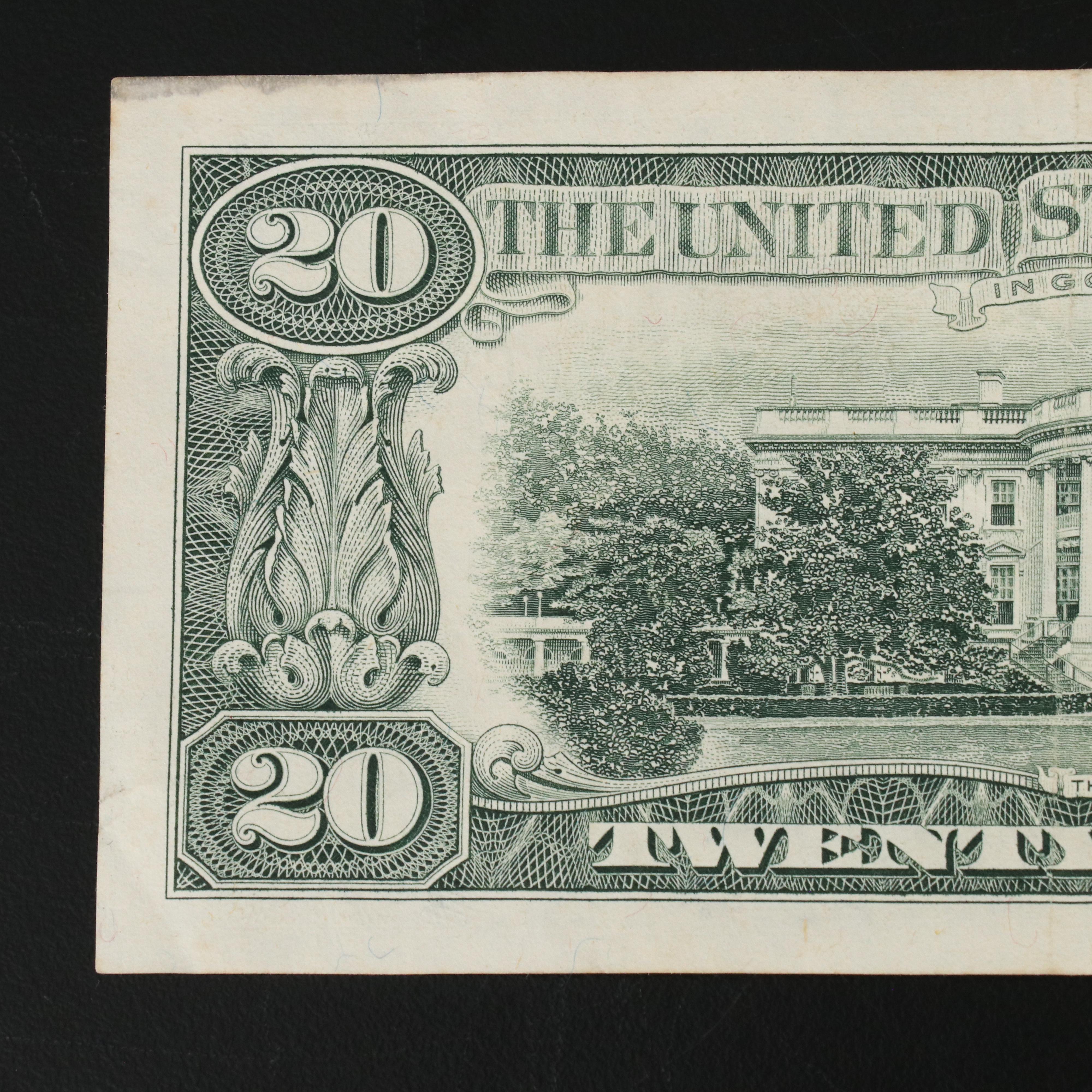 1993 U.S. $20 Federal Reserve Error Note