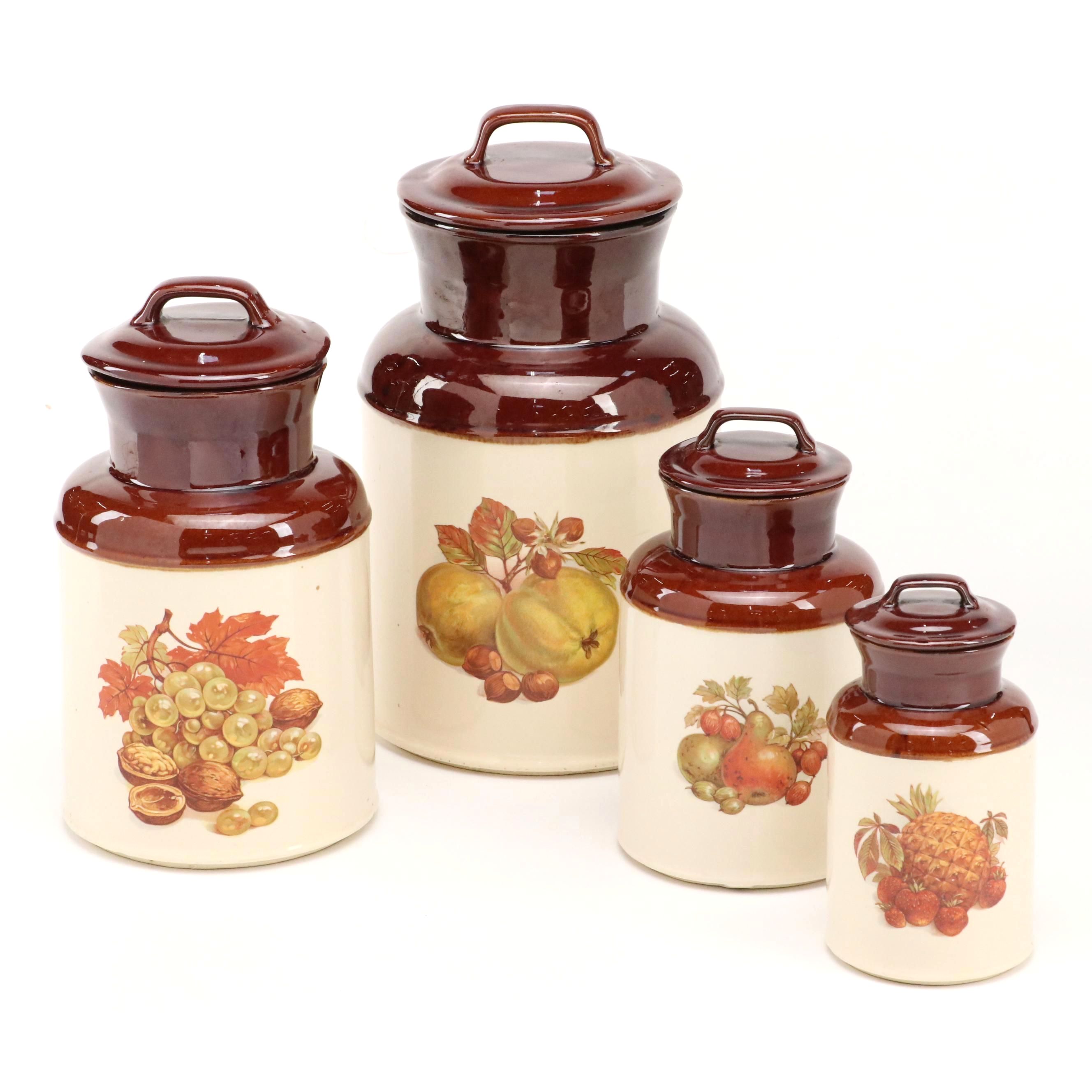 McCoy Pottery "Fruit Festival" Canister Set