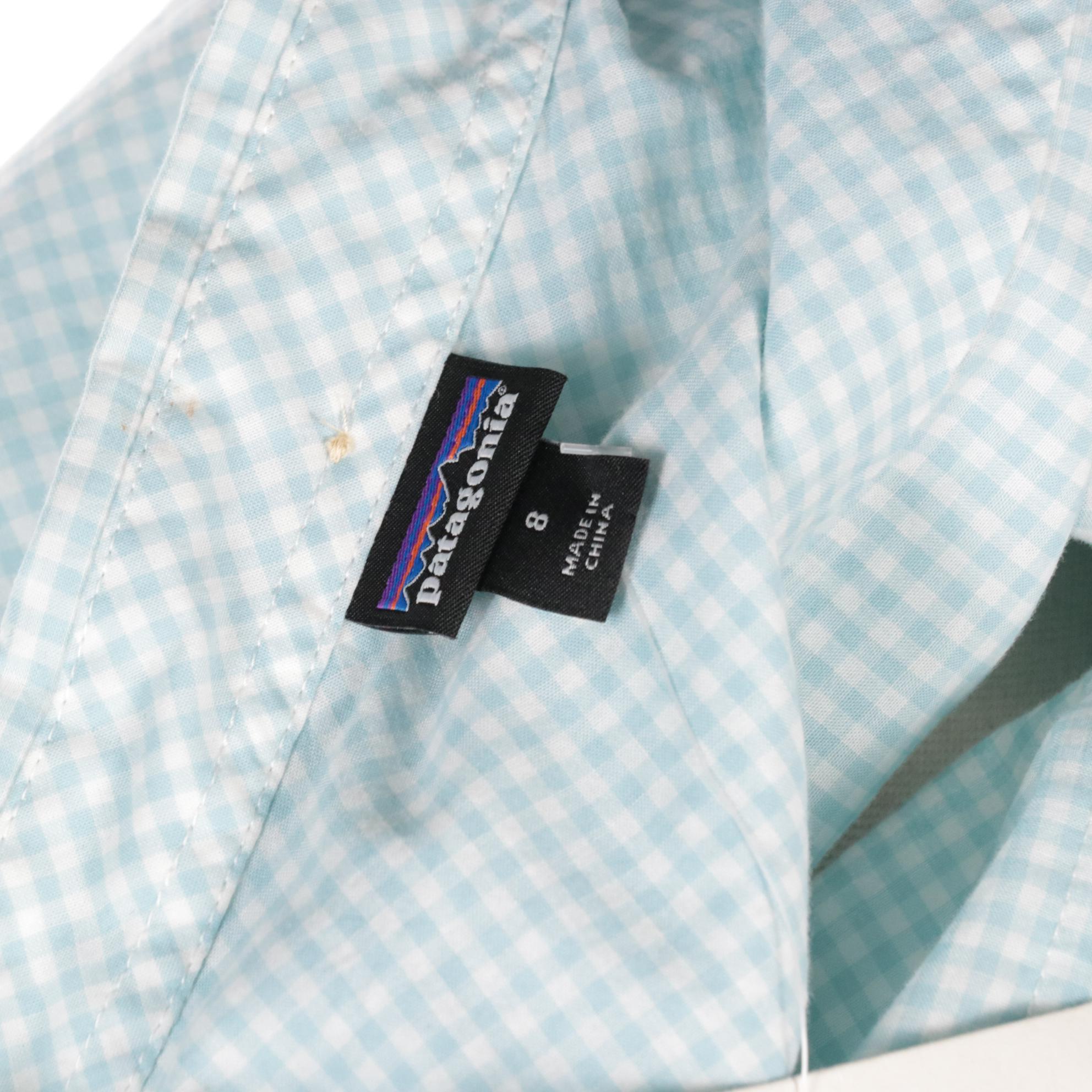 Patagonia Brookgreen Long Sleeve Button-Down Shirt in Blue Organic Cotton, NWT