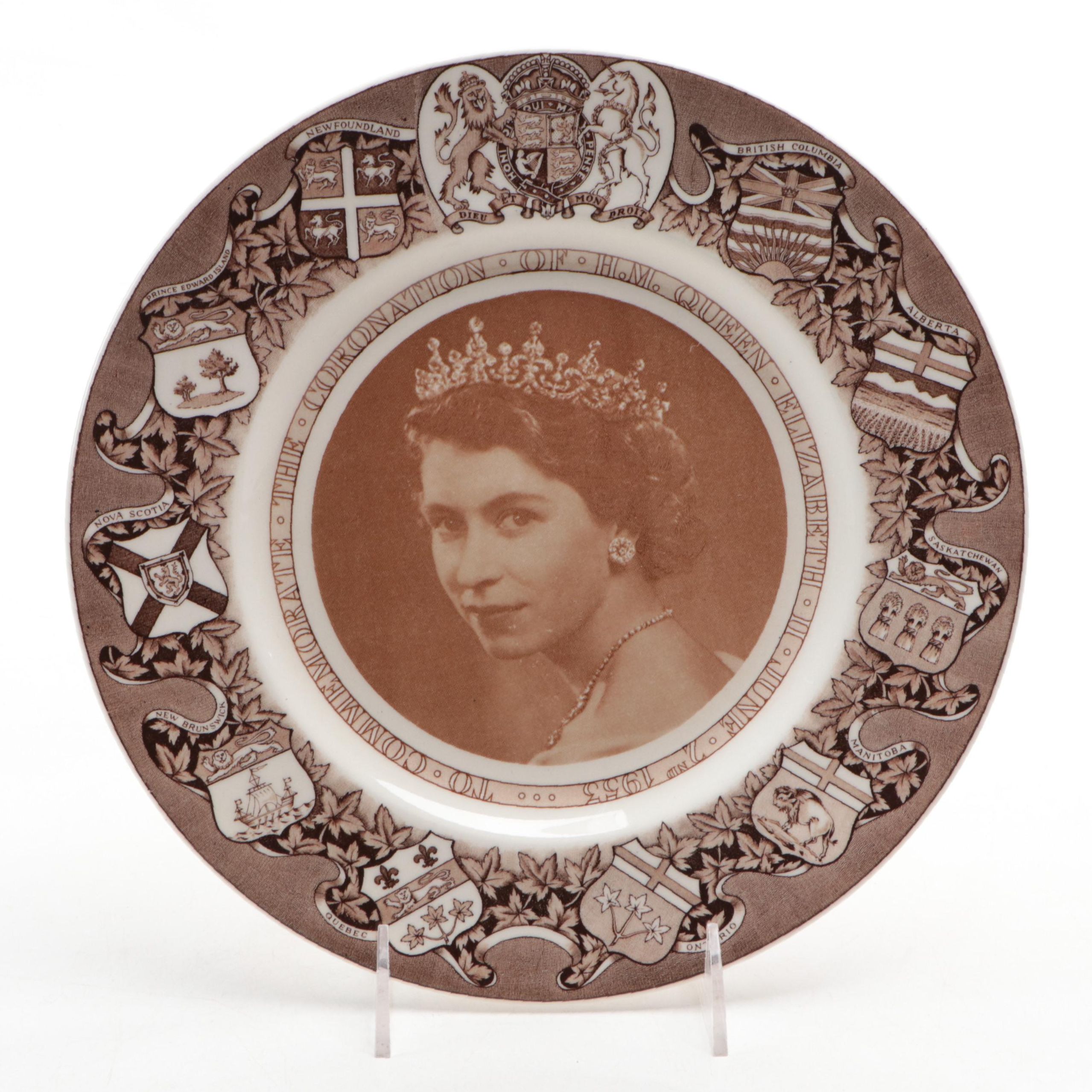 Clarice Cliff for Royal Staffordshire Queen Elizabeth Coronation Plate