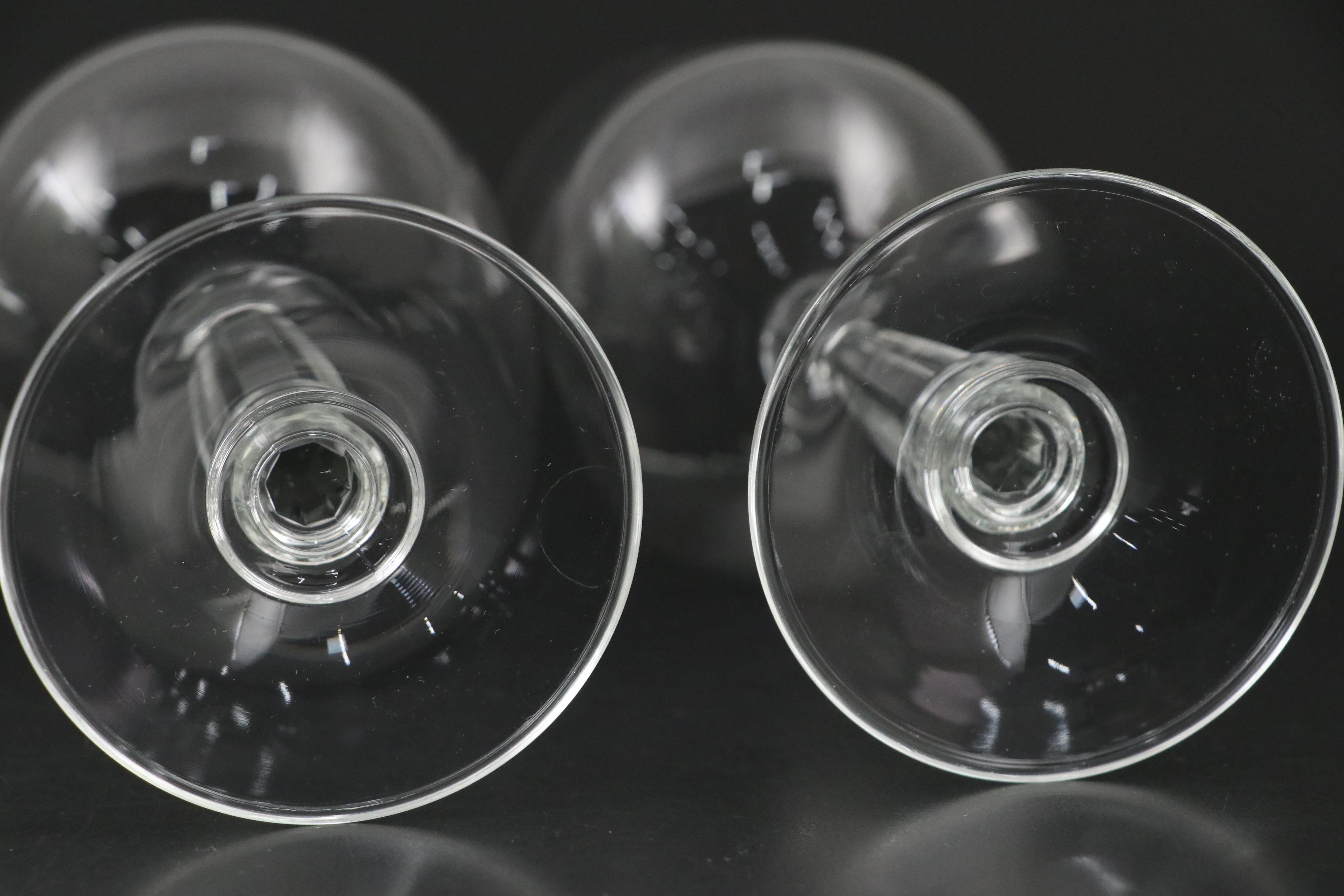 Clear Glass Wine Glasses and Champagne Flutes