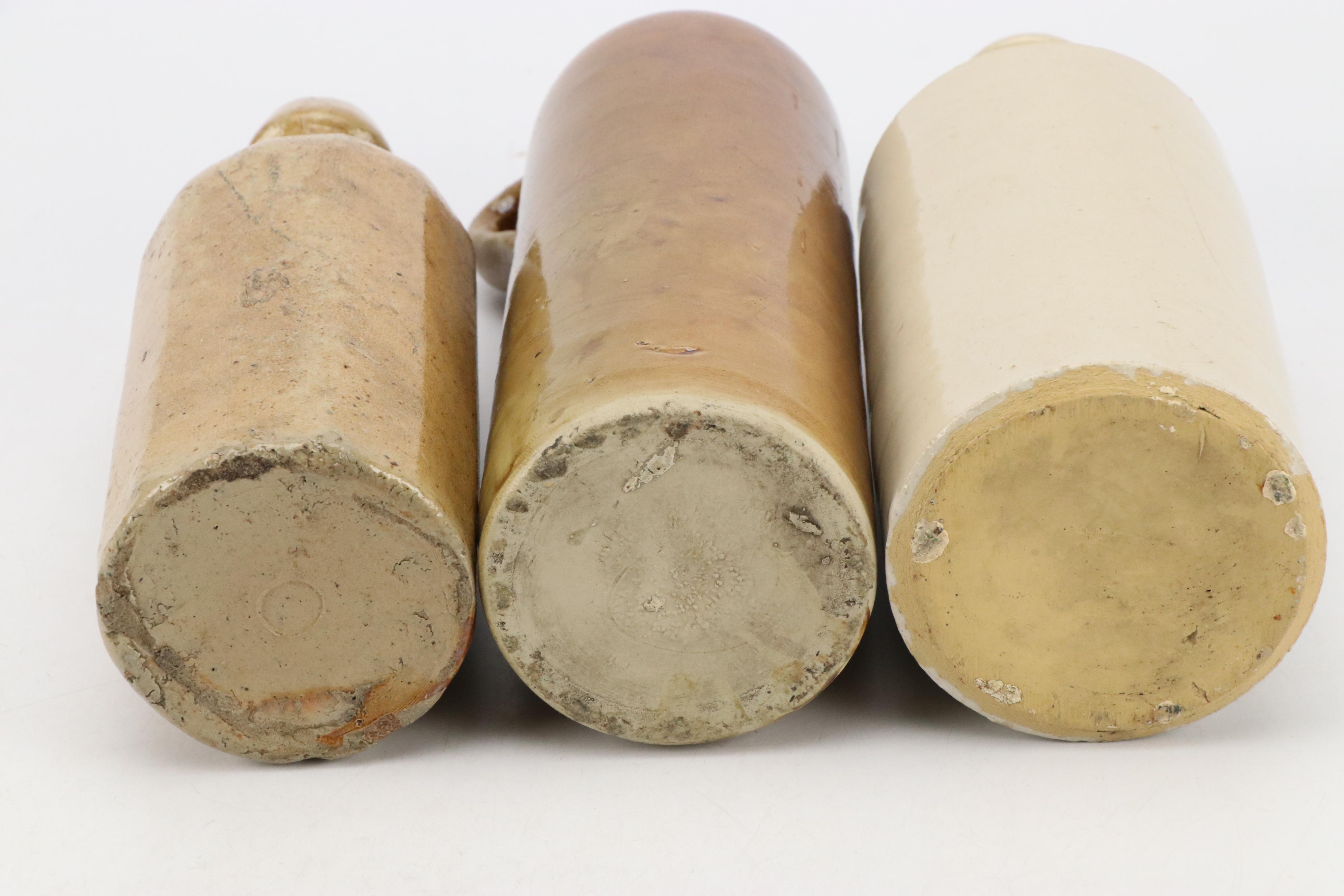 Stoneware Ink and Other Bottles and Majolica Pitcher