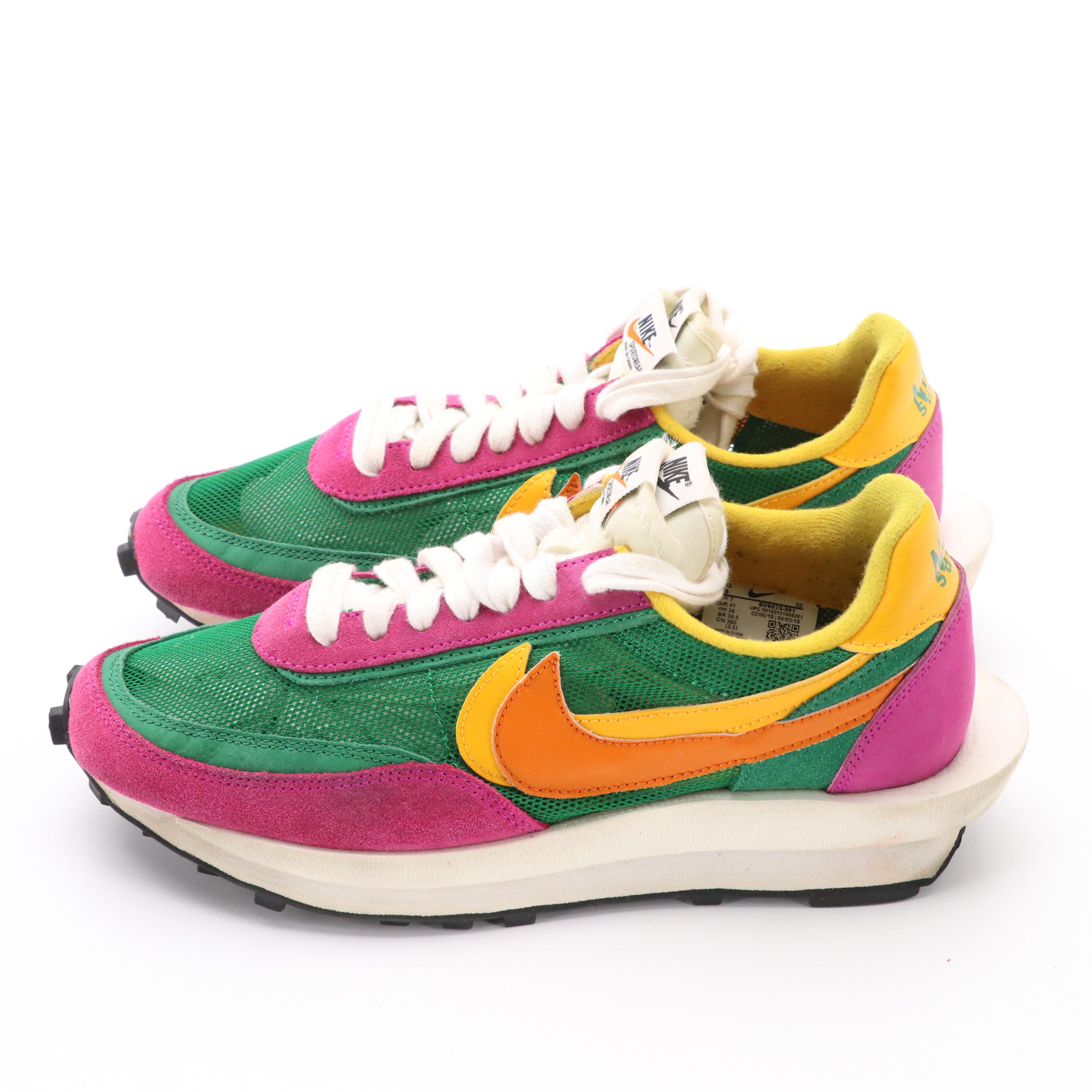 Nike x Sacai LDV Waffle Sneakers in Pine Green with Box