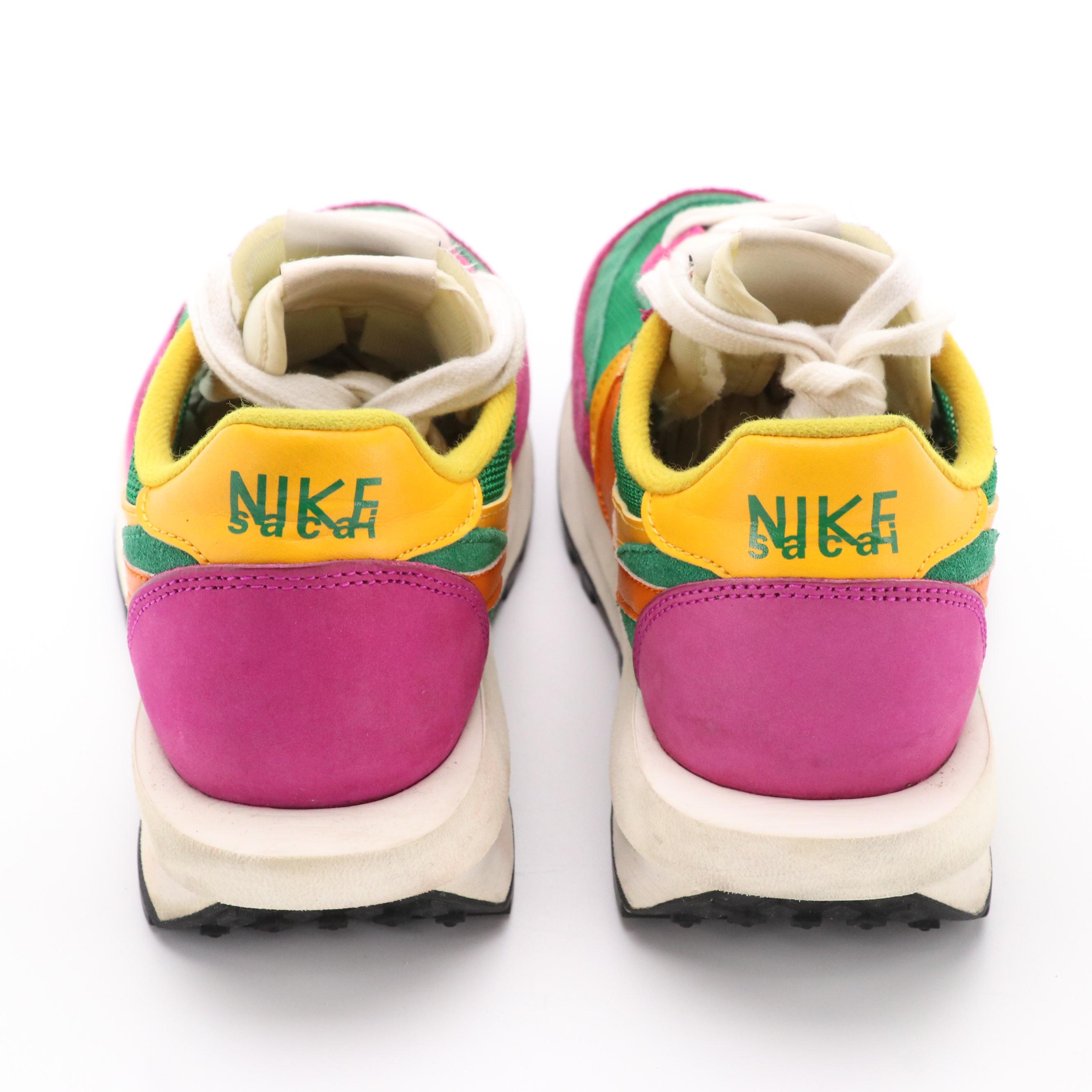 Nike x Sacai LDV Waffle Sneakers in Pine Green with Box