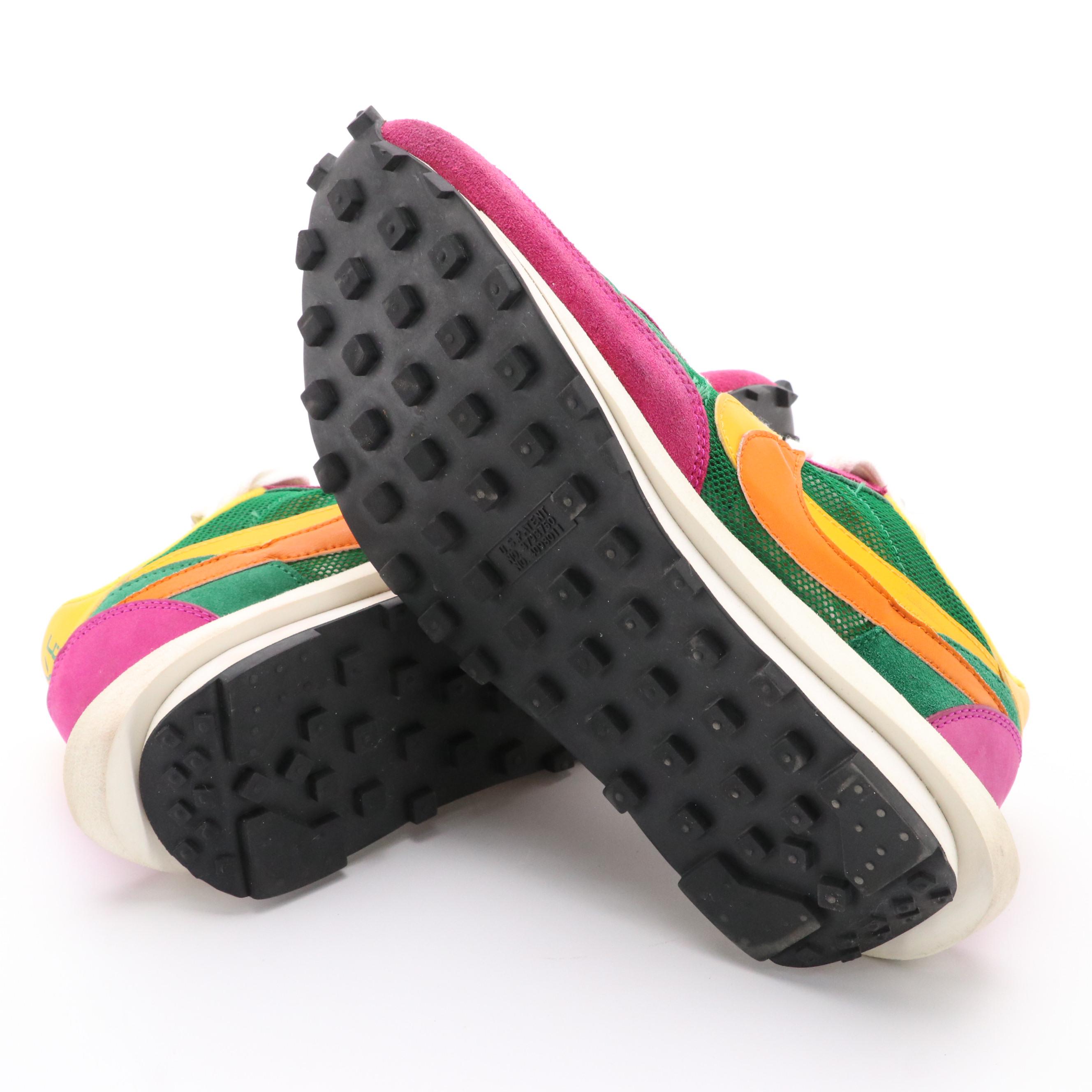 Nike x Sacai LDV Waffle Sneakers in Pine Green with Box