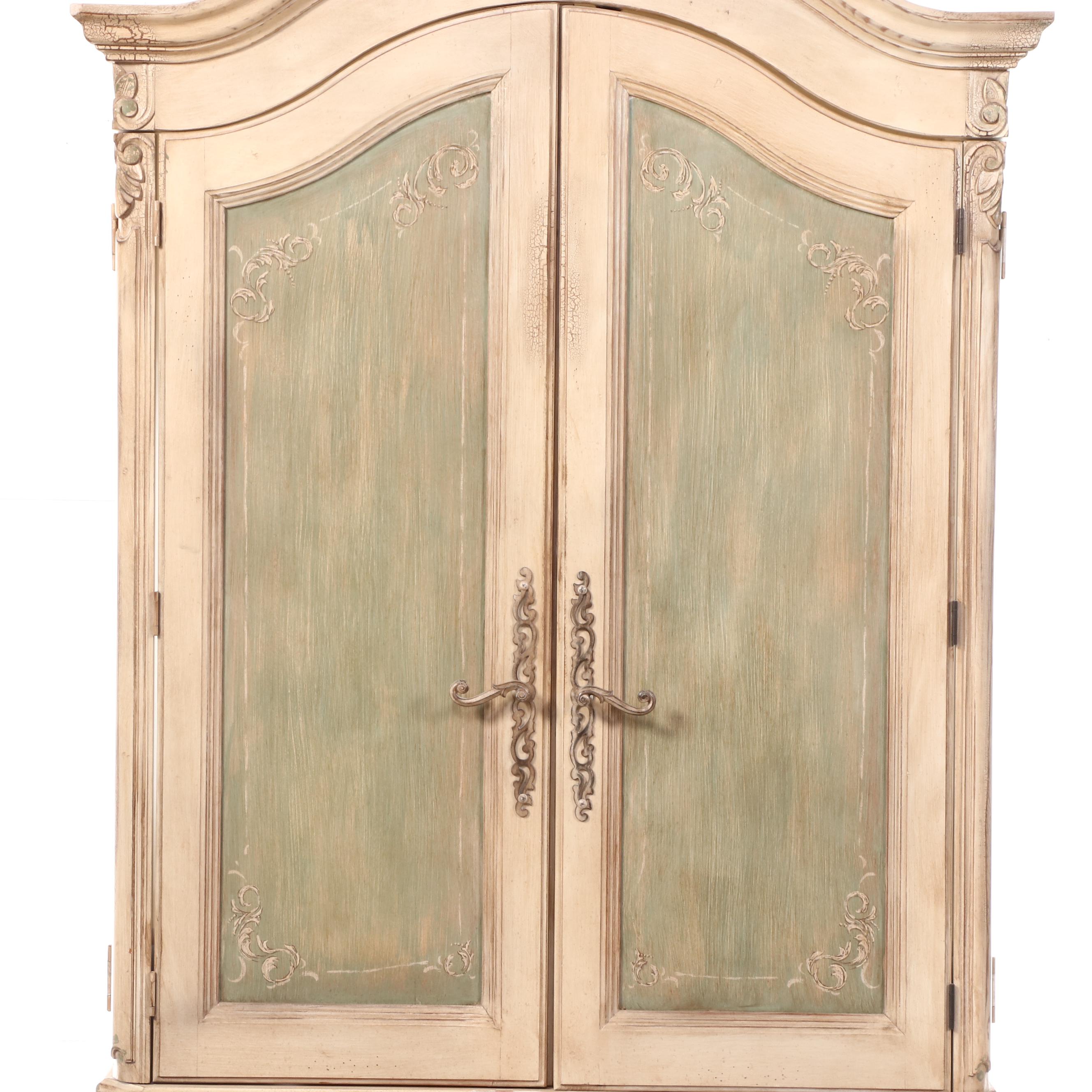 Hamilton Heritage Collection French Provincial Style Paint-Decorated TV Armoire