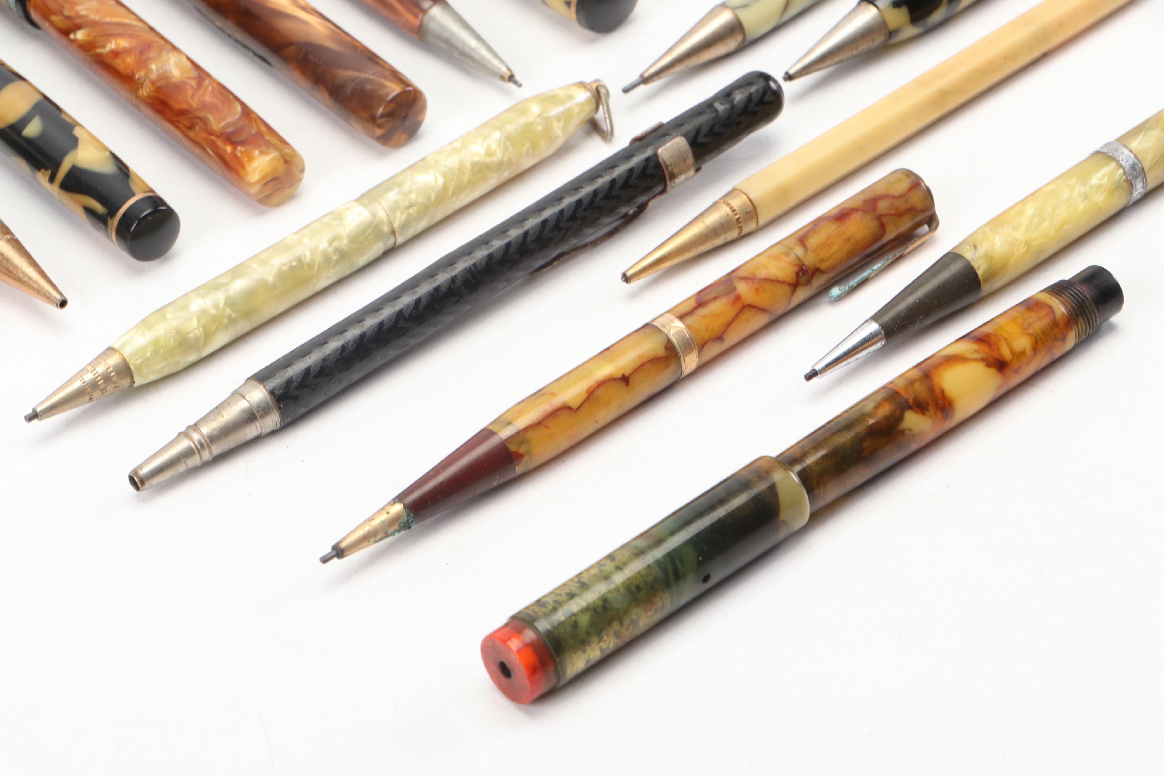 Waterman's, Other Celluloid, Resin Mechanical Pencils, Wahl Fountain Pens, More