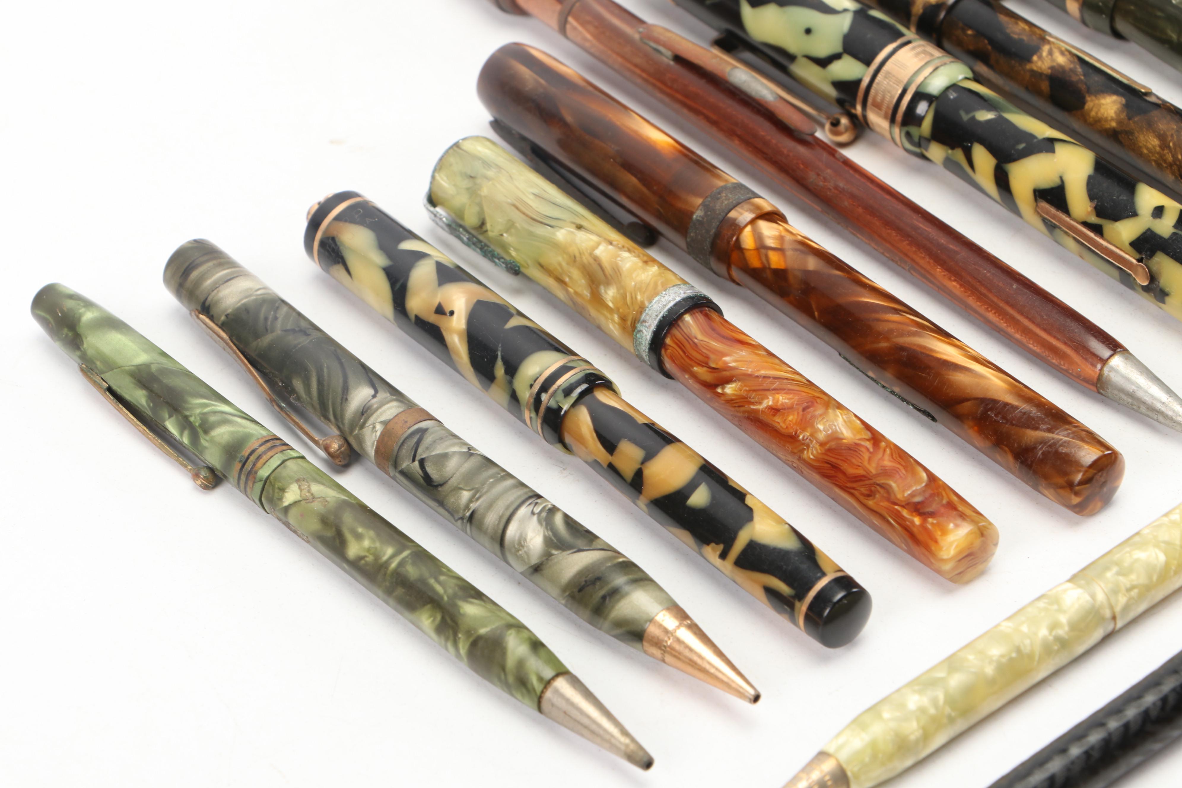 Waterman's, Other Celluloid, Resin Mechanical Pencils, Wahl Fountain Pens, More