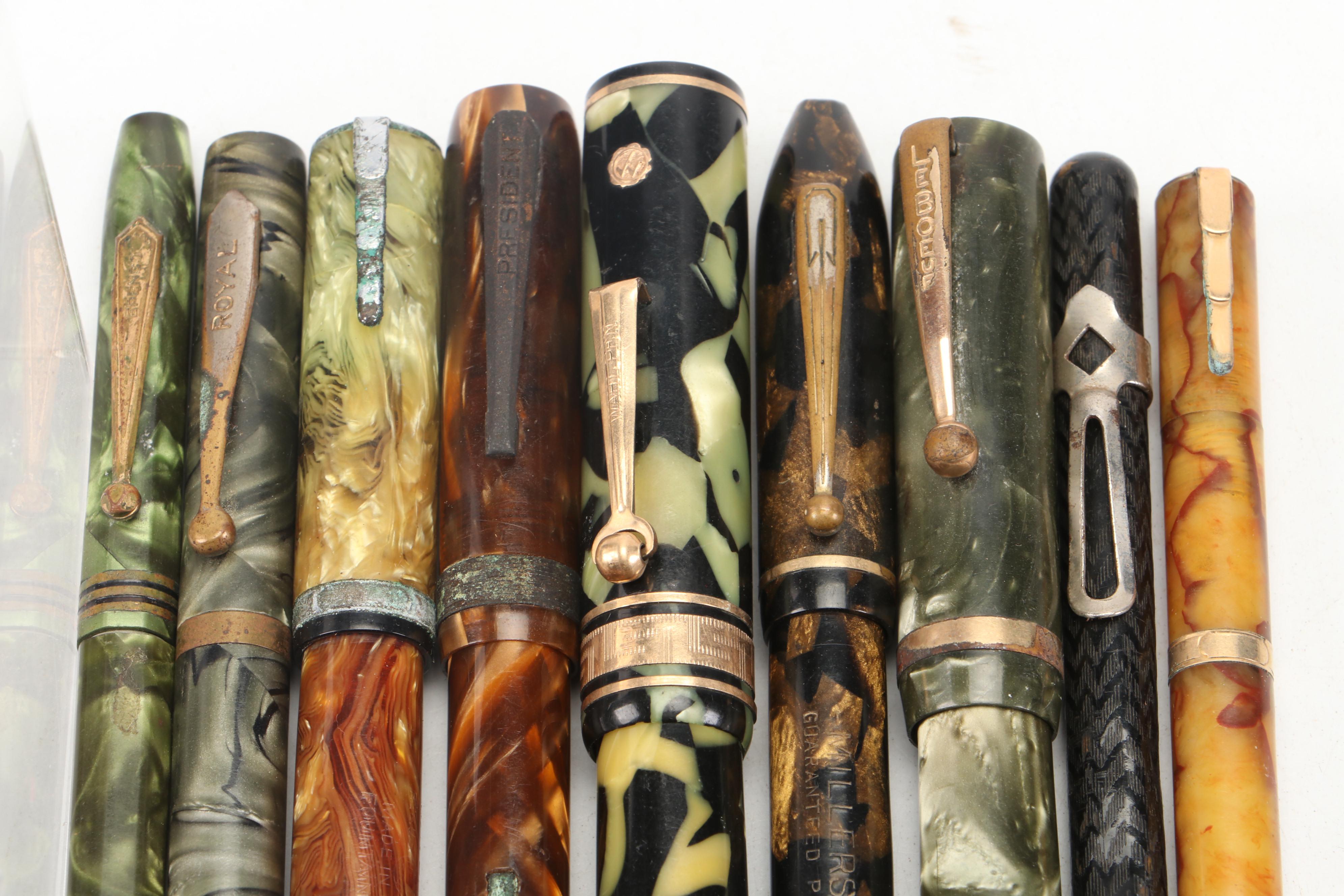 Waterman's, Other Celluloid, Resin Mechanical Pencils, Wahl Fountain Pens, More