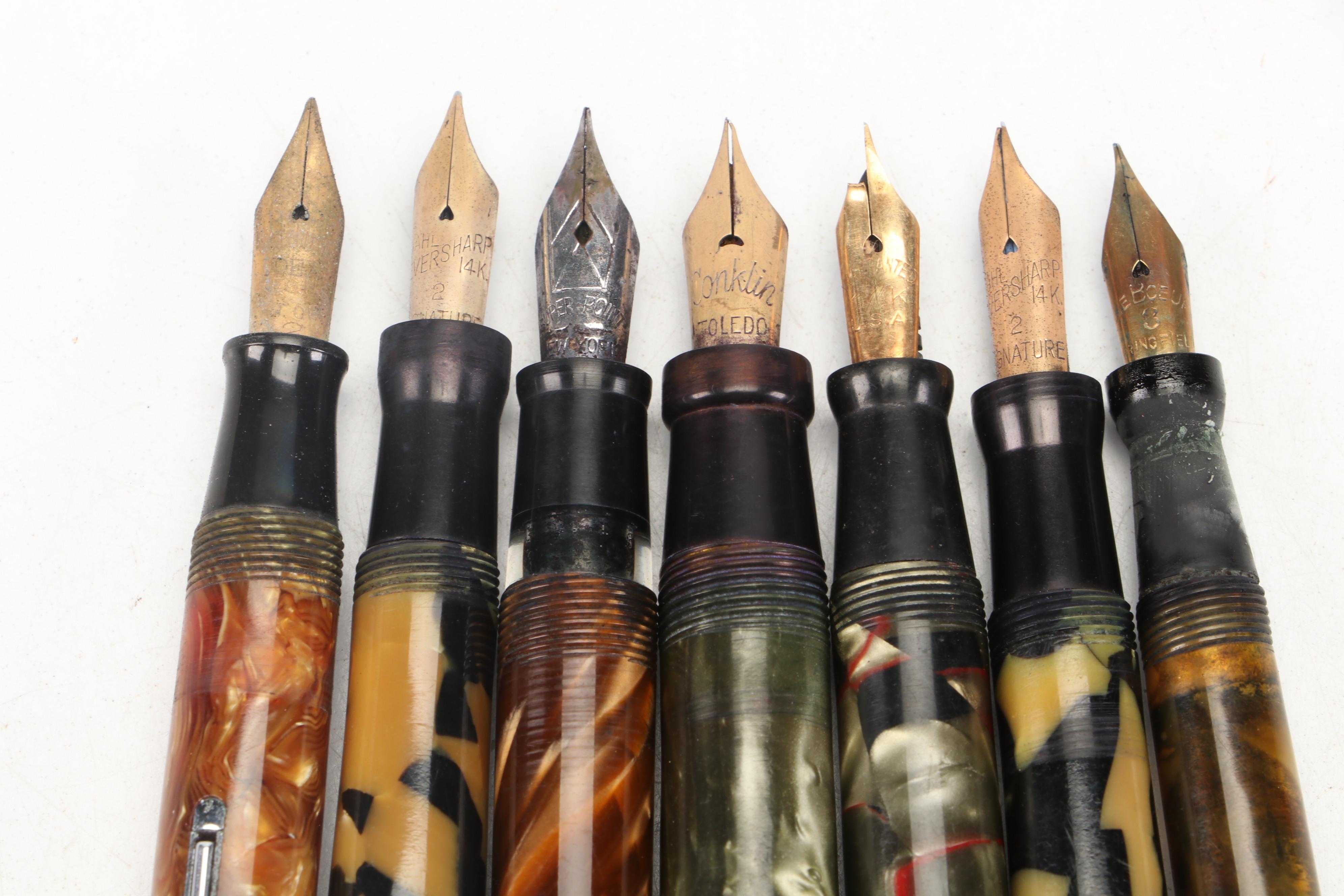 Waterman's, Other Celluloid, Resin Mechanical Pencils, Wahl Fountain Pens, More