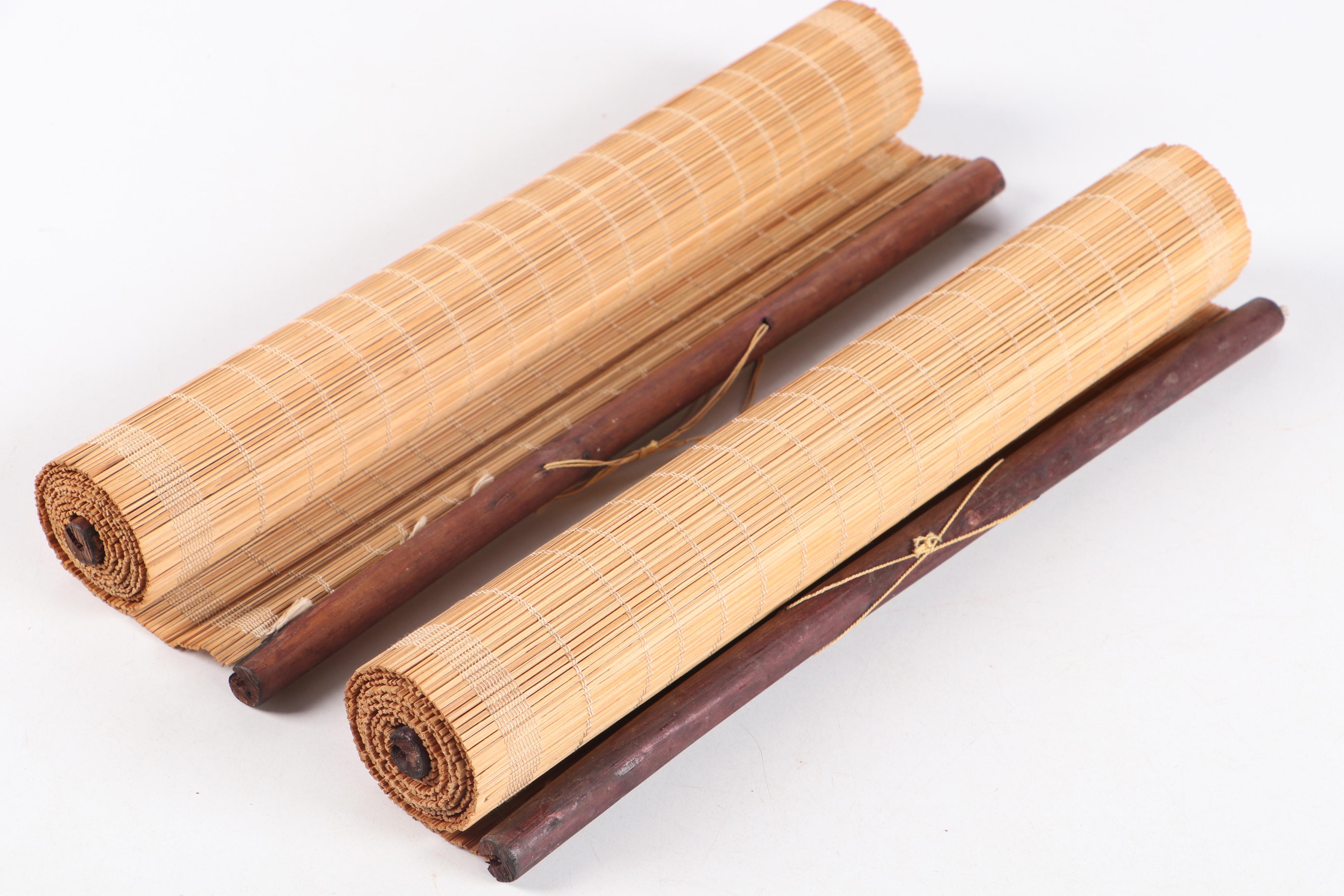 Chinese Bamboo Scroll Art and 1958 Calendar, Mid to Late 20th Century