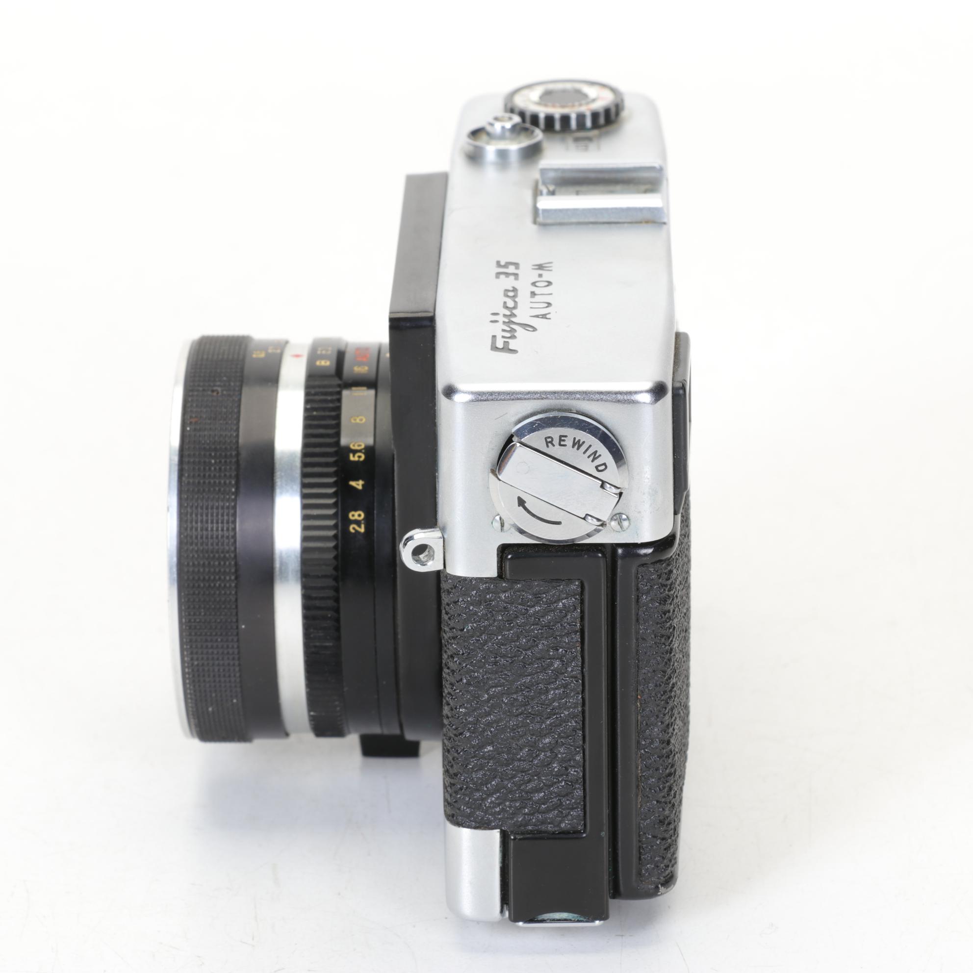 Fujica Auto-M 35mm Camera with Leather Case