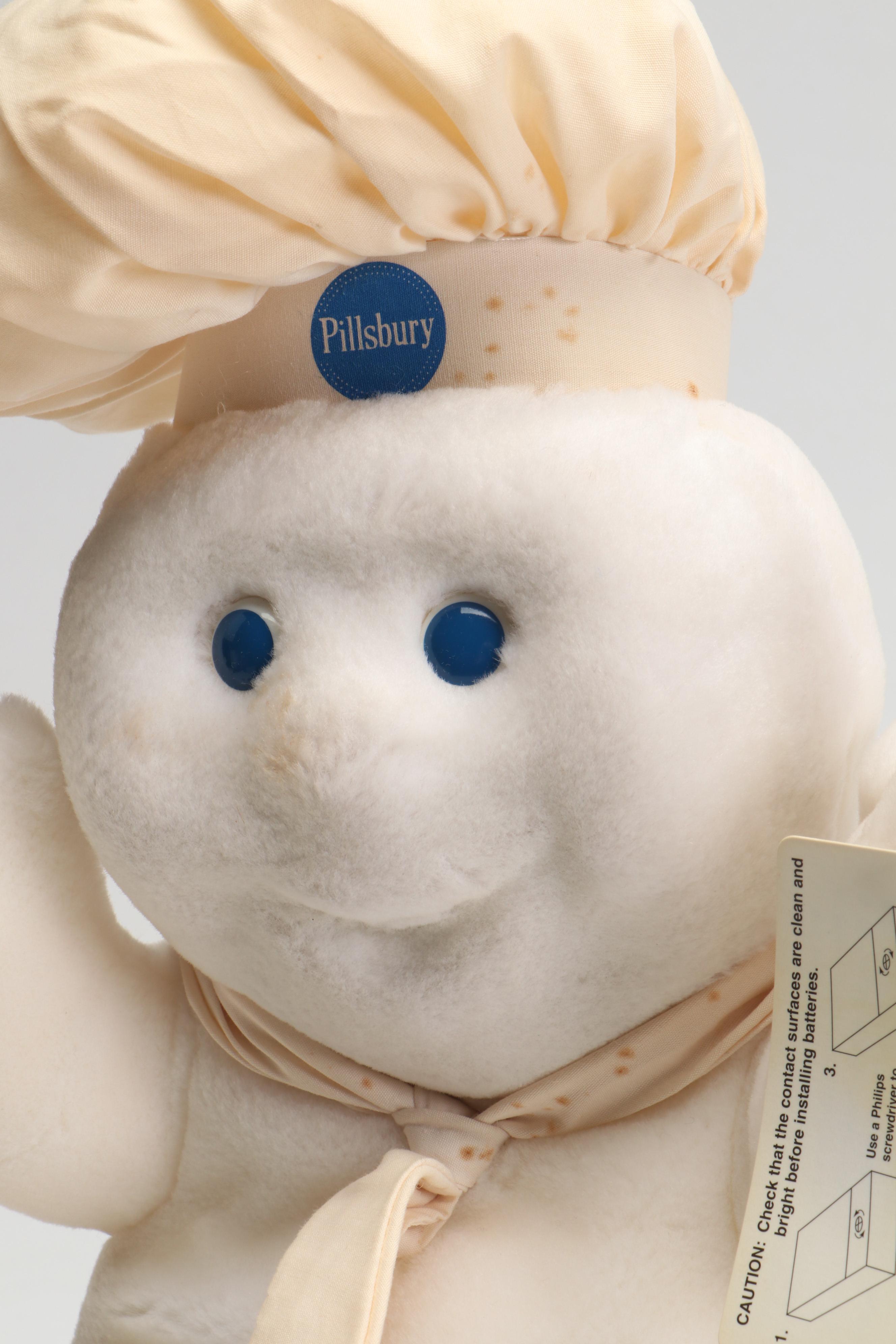 Pillsbury Doughboy Plushie with Wile E. Coyote Coin Bank and Rubber Chicken