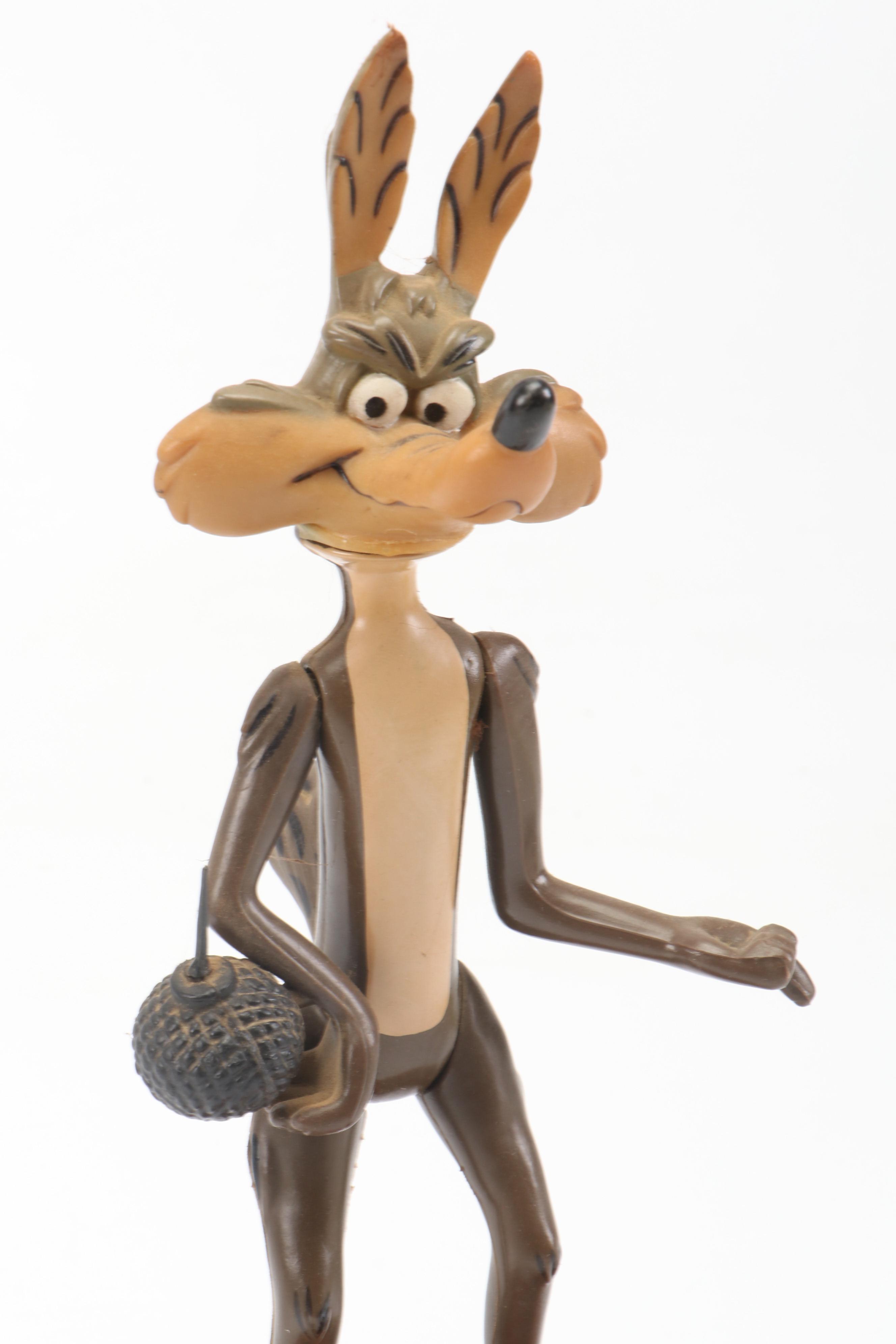 Pillsbury Doughboy Plushie with Wile E. Coyote Coin Bank and Rubber Chicken