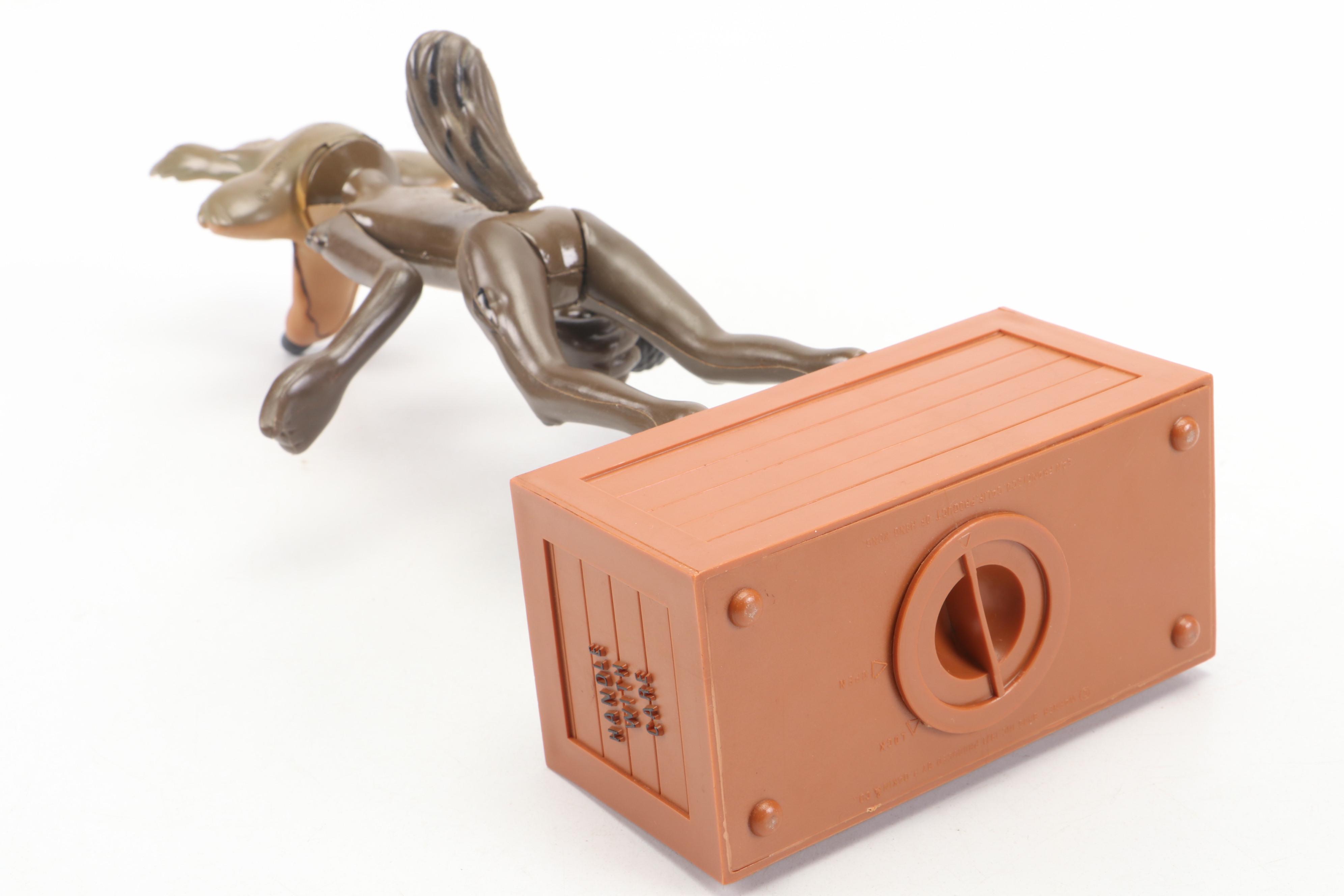 Pillsbury Doughboy Plushie with Wile E. Coyote Coin Bank and Rubber Chicken