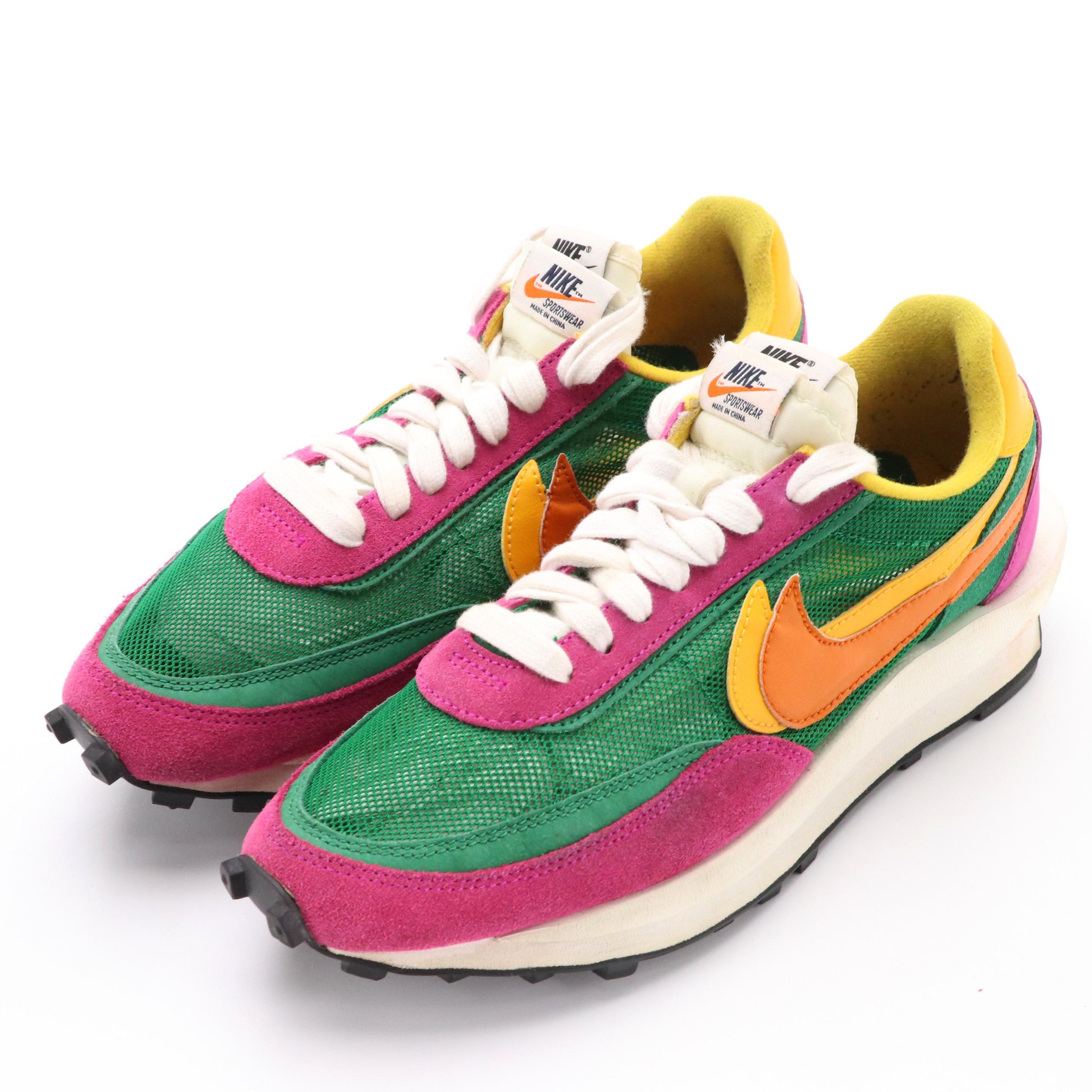 Nike x Sacai LDV Waffle Sneakers in Pine Green with Box