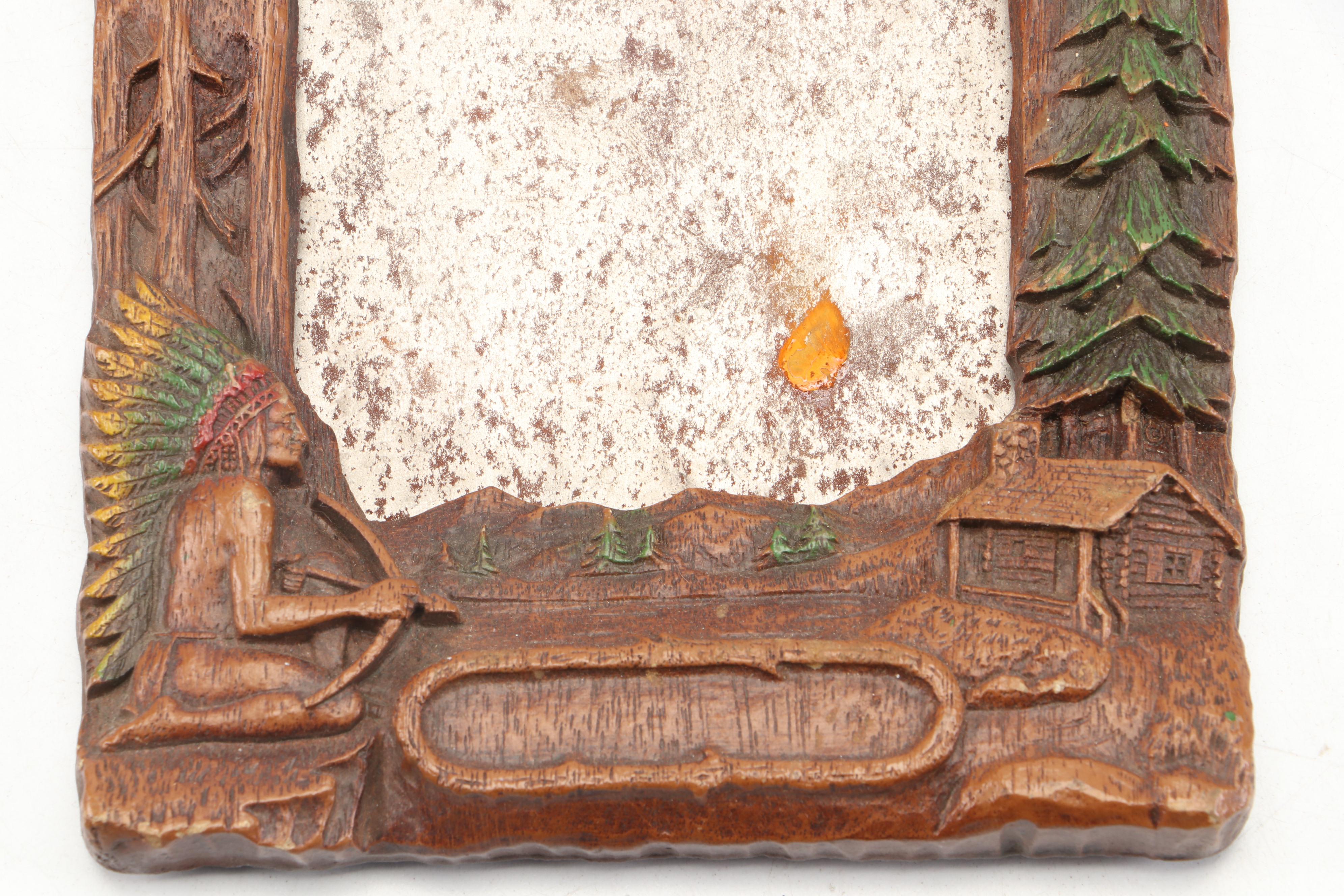 Perillo Indian Nations L/E Collector Plates with Adirondack Style Picture Frame