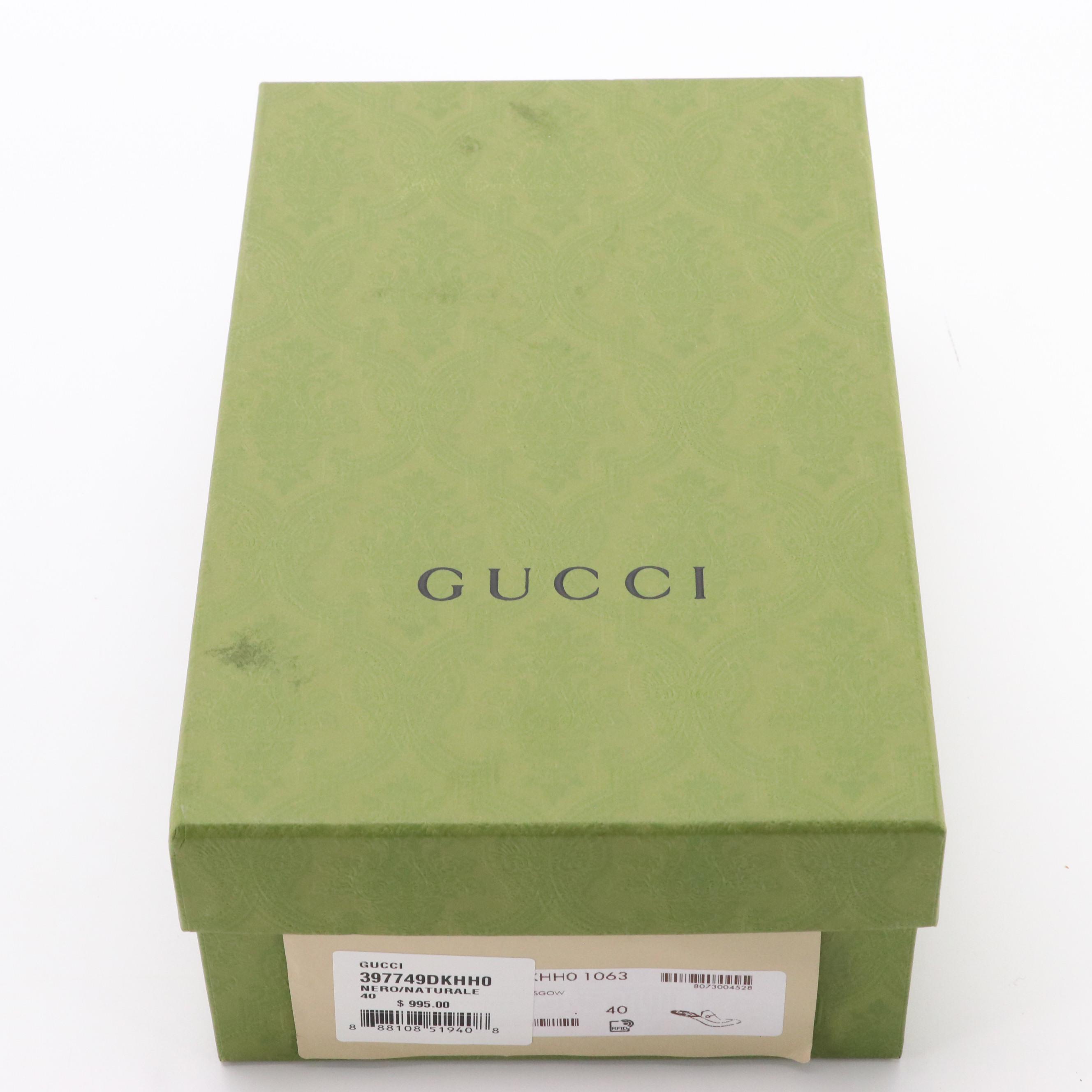 Gucci Leather/Lambswool Horsebit Re-Edition Princetown Slide Slippers with Box