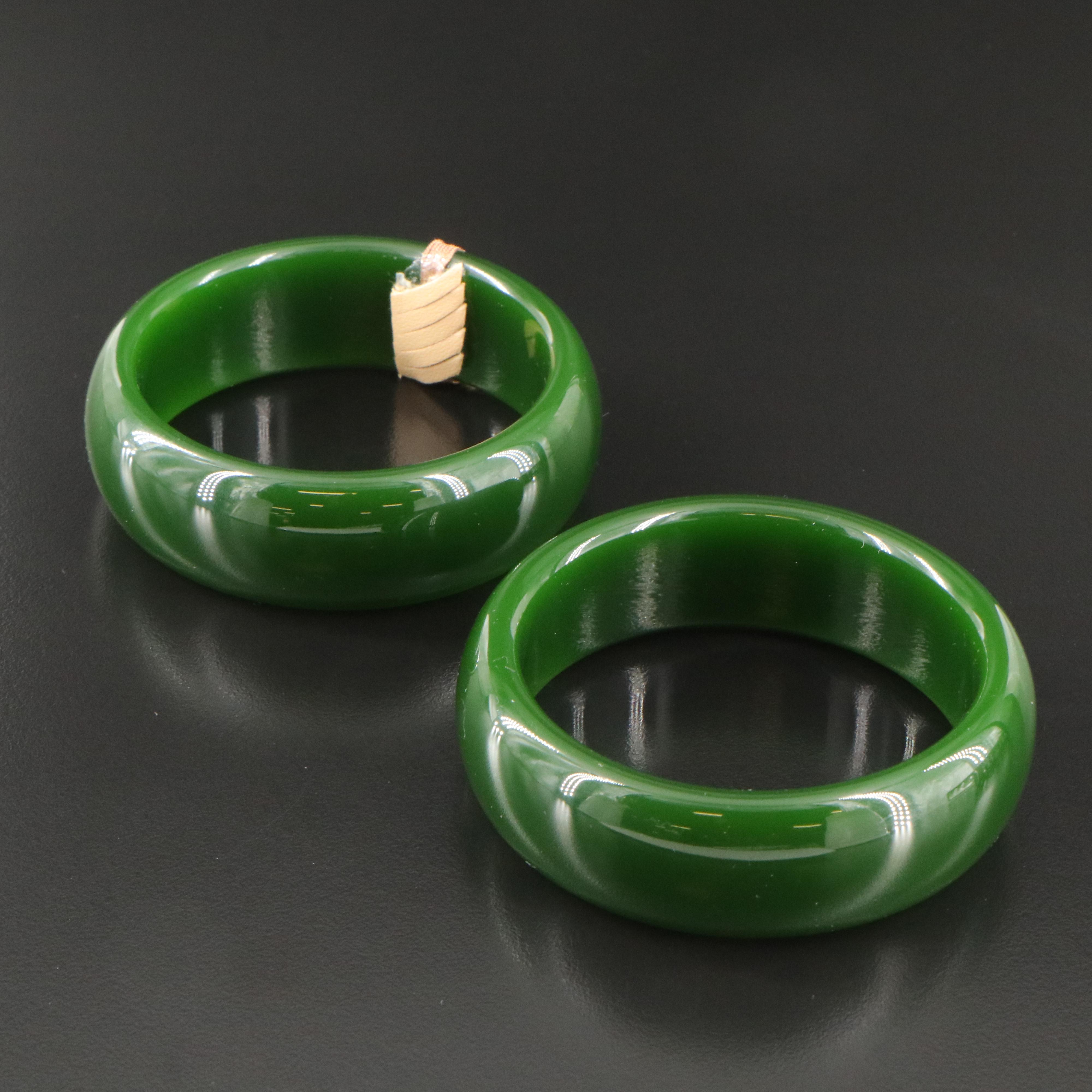 Glass Bangles and 18K Rose Gold Chain, 24K Goldfoil Ends on a Serpentine Bead