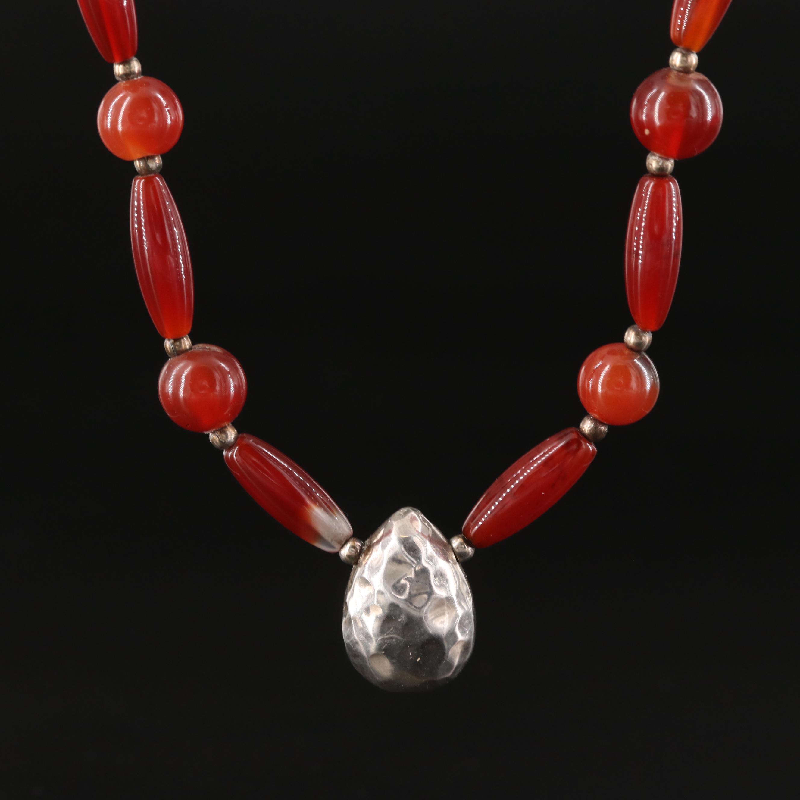 Sterling Sard Necklace