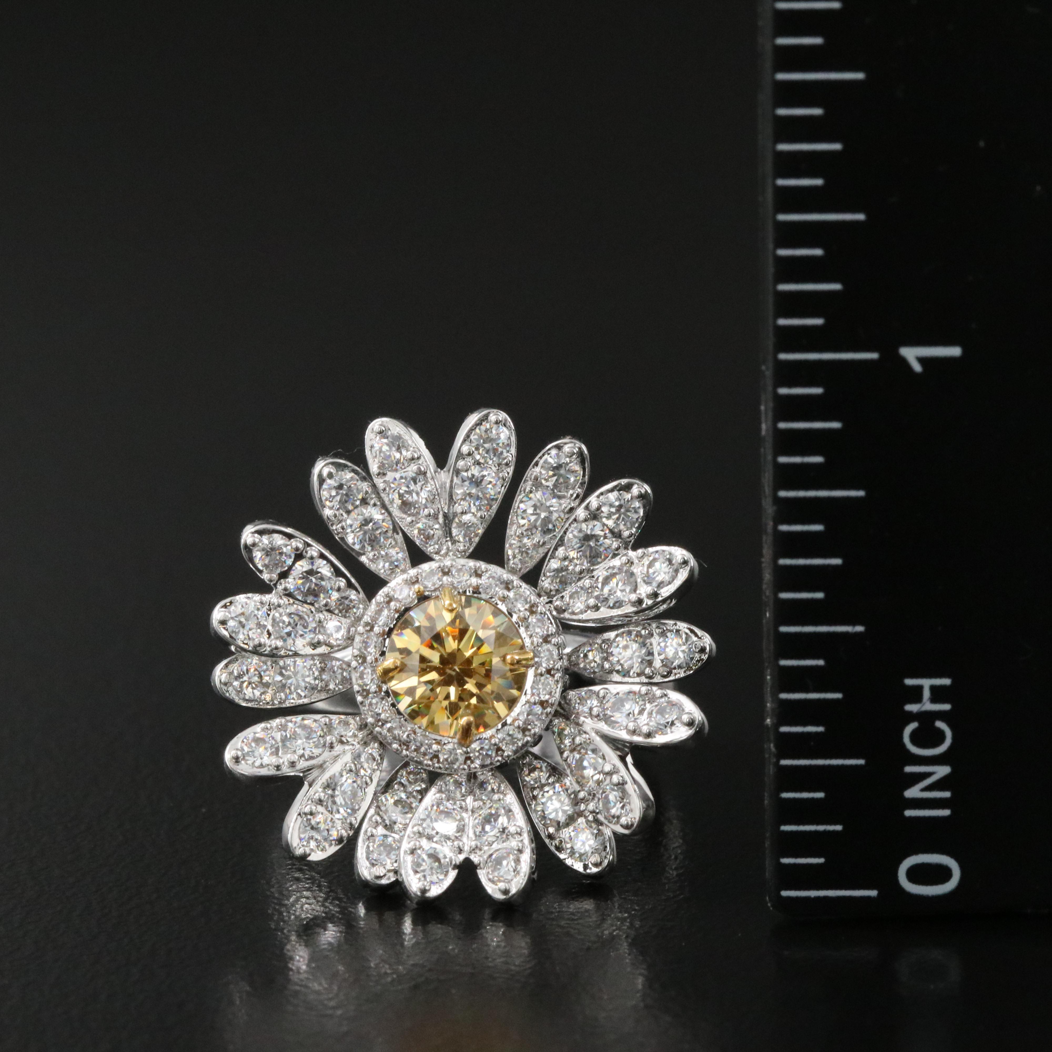 Swarovski CZ Eternal Flower Articulated Ring