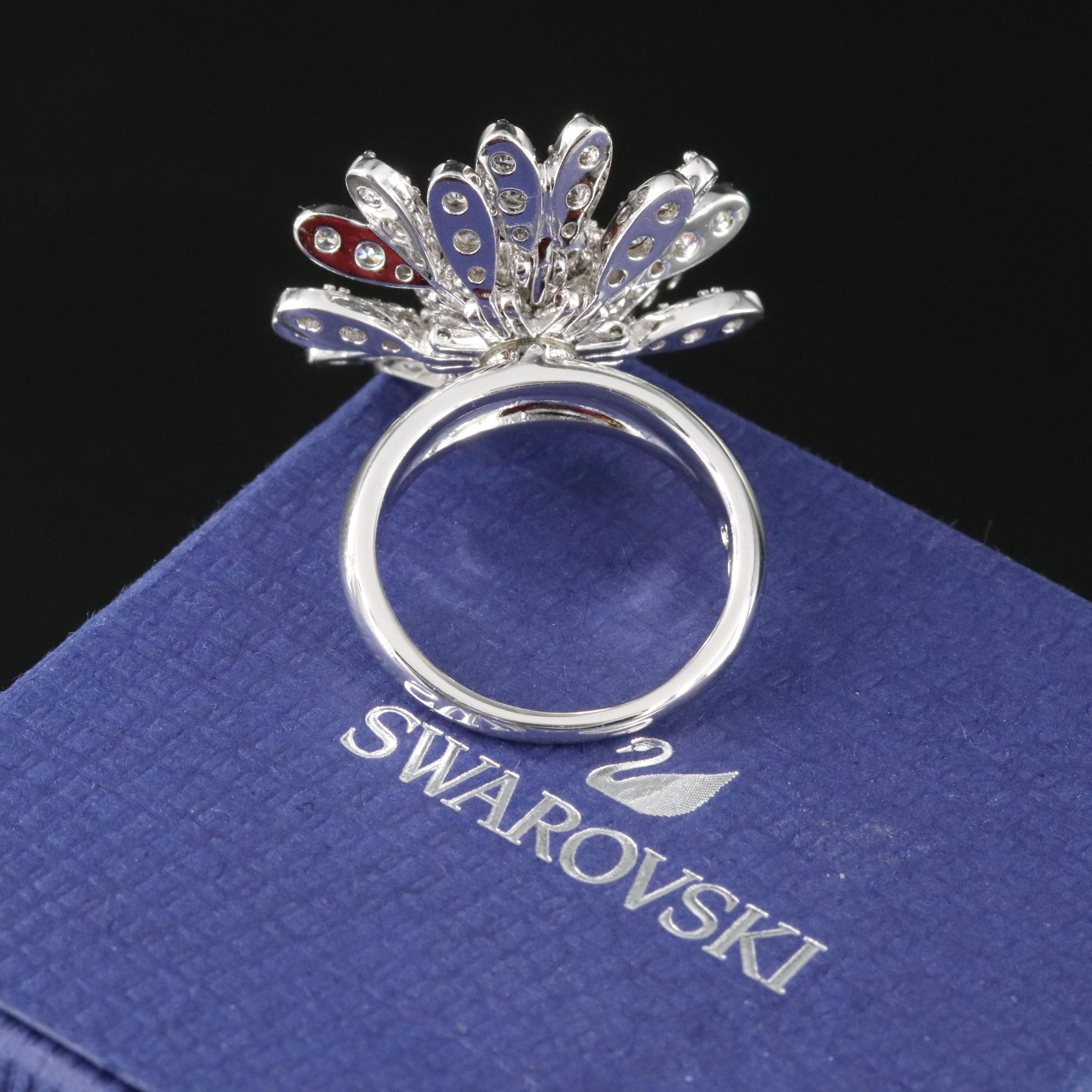 Swarovski CZ Eternal Flower Articulated Ring