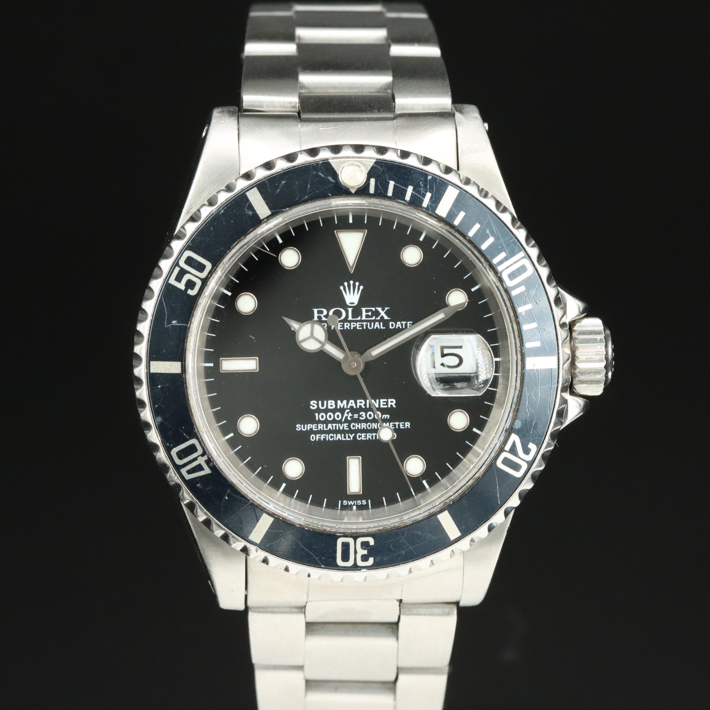 1999 Rolex Submariner 16610 Steel Watch