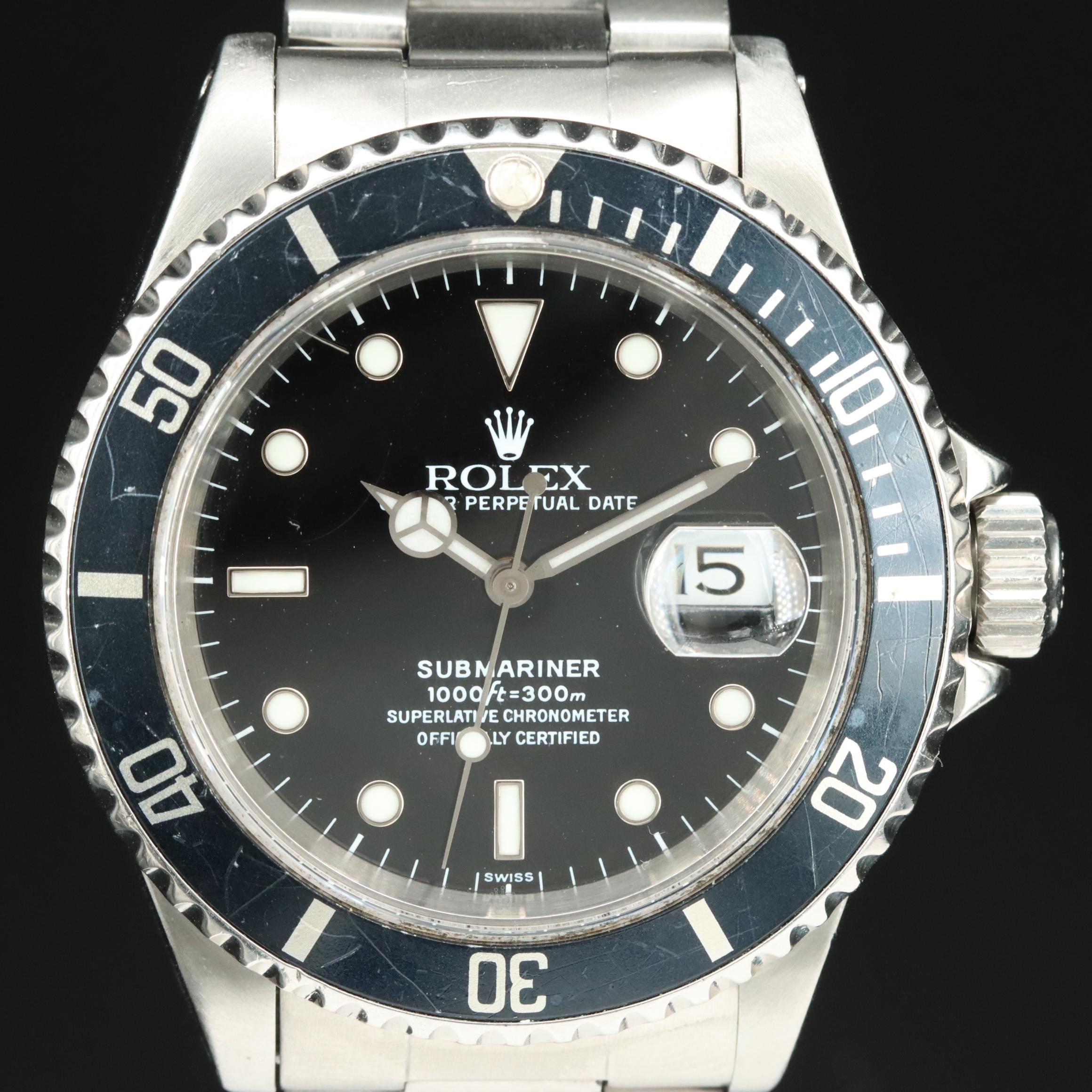 1999 Rolex Submariner 16610 Steel Watch