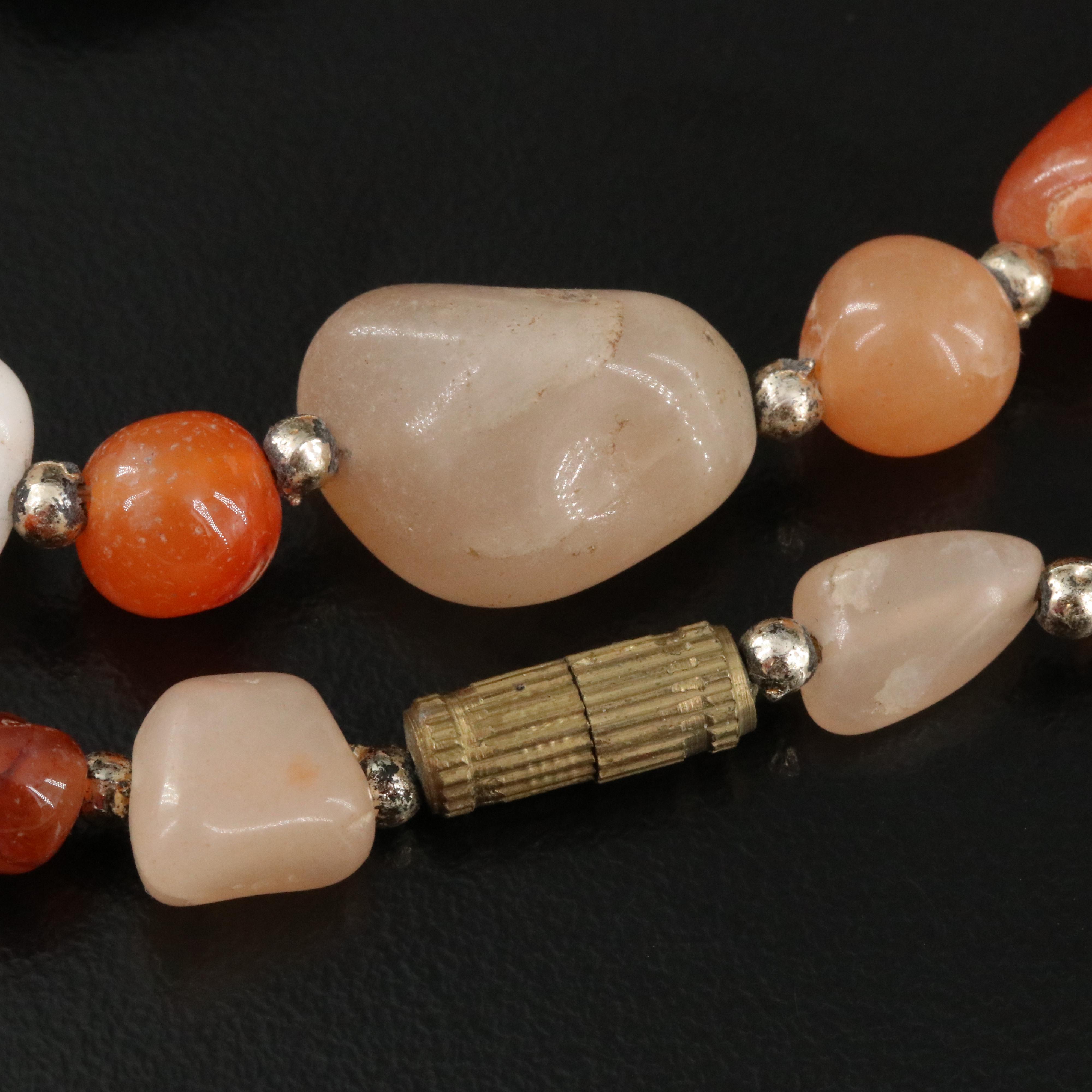 Aventurine, Agate and Chalcedony Bead Necklace