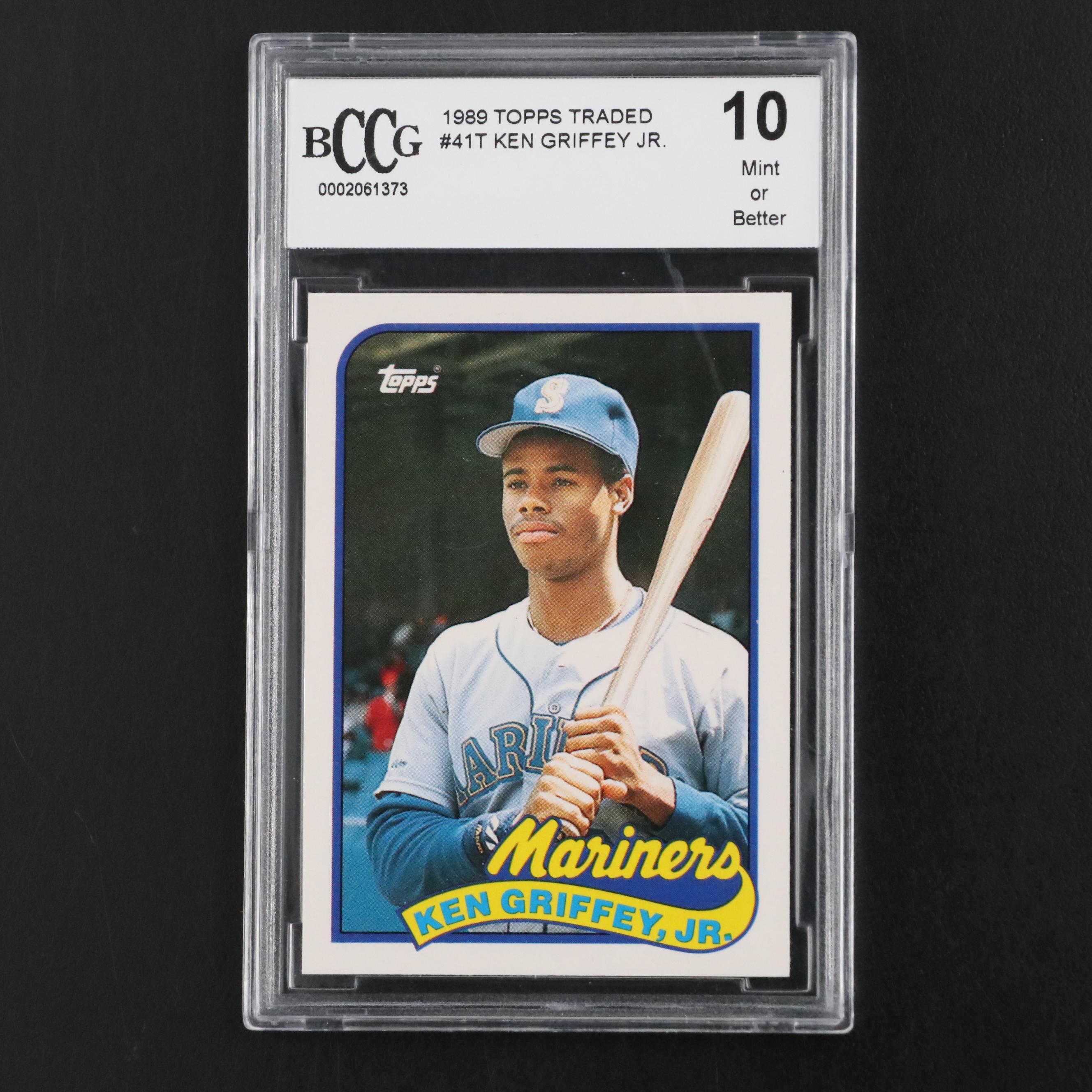 1989 Topps Ken Griffey, Jr. Rookie Card #41T Graded BCCG 10