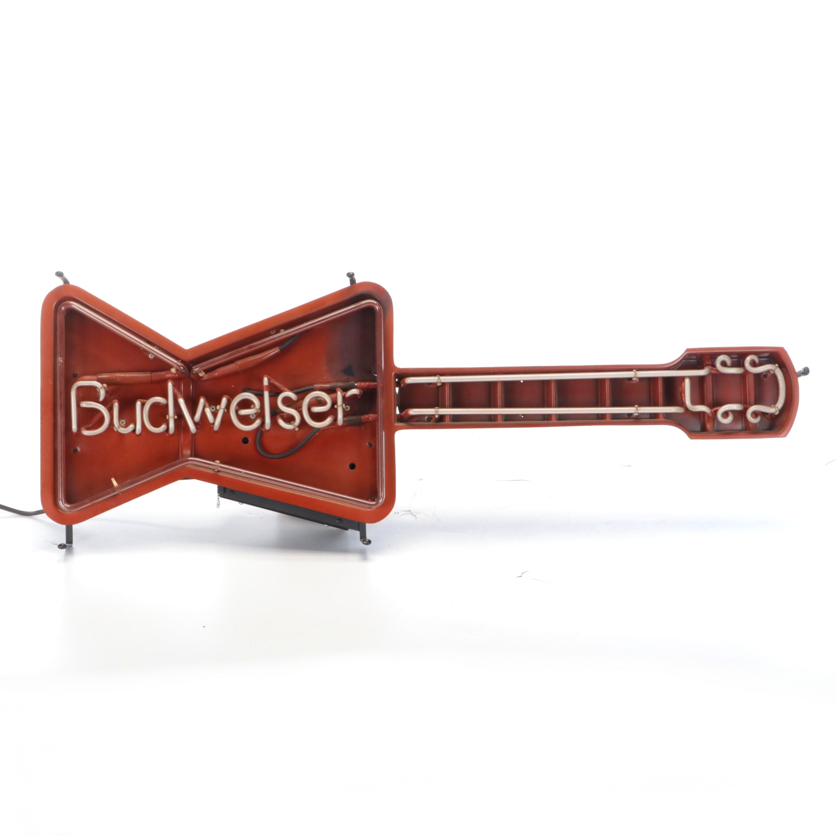 Budweiser Guitar Neon Light, 1990