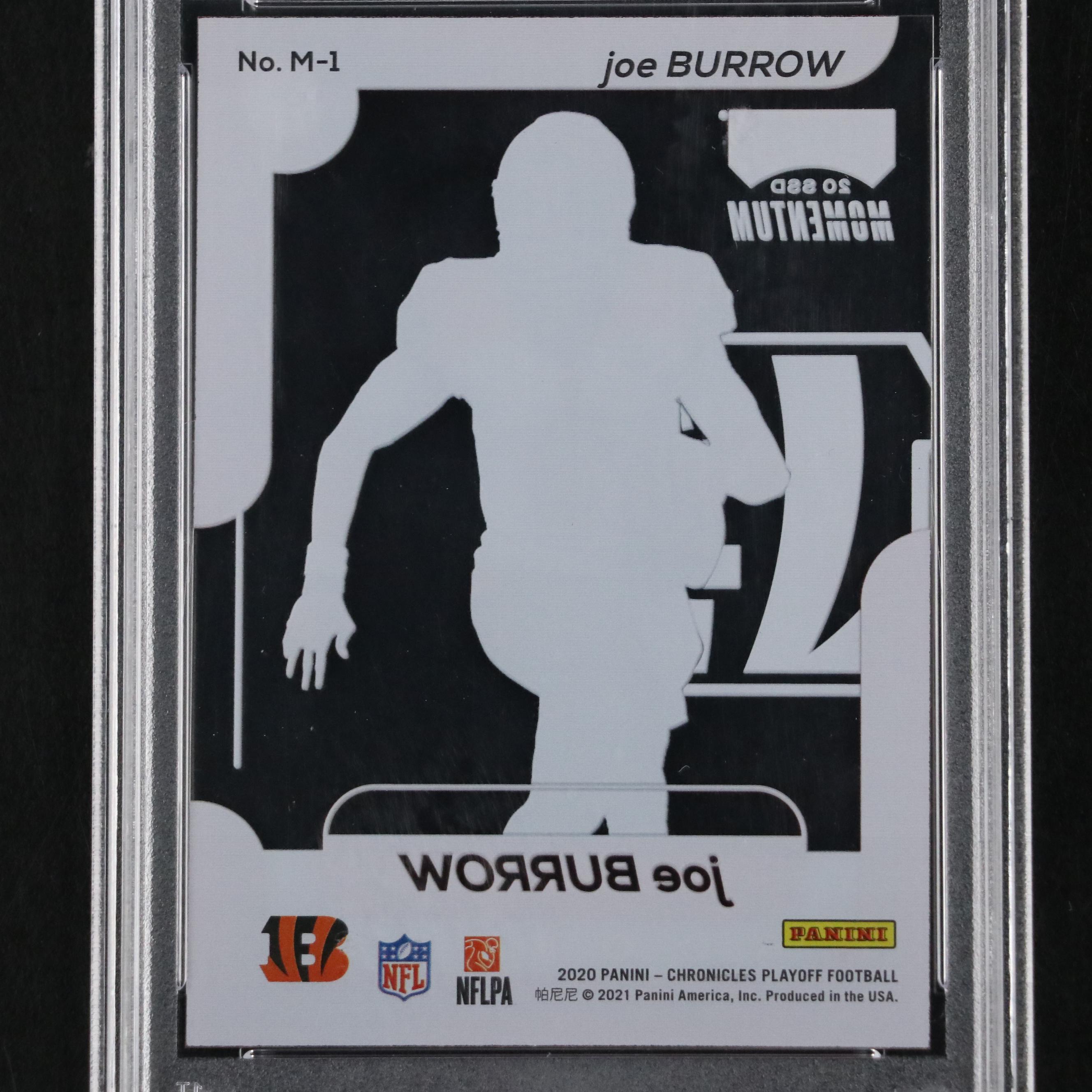 2020 Panini Chronicles Joe Burrow Playoff Momentum Rookie Card #M1 Graded PSA 10