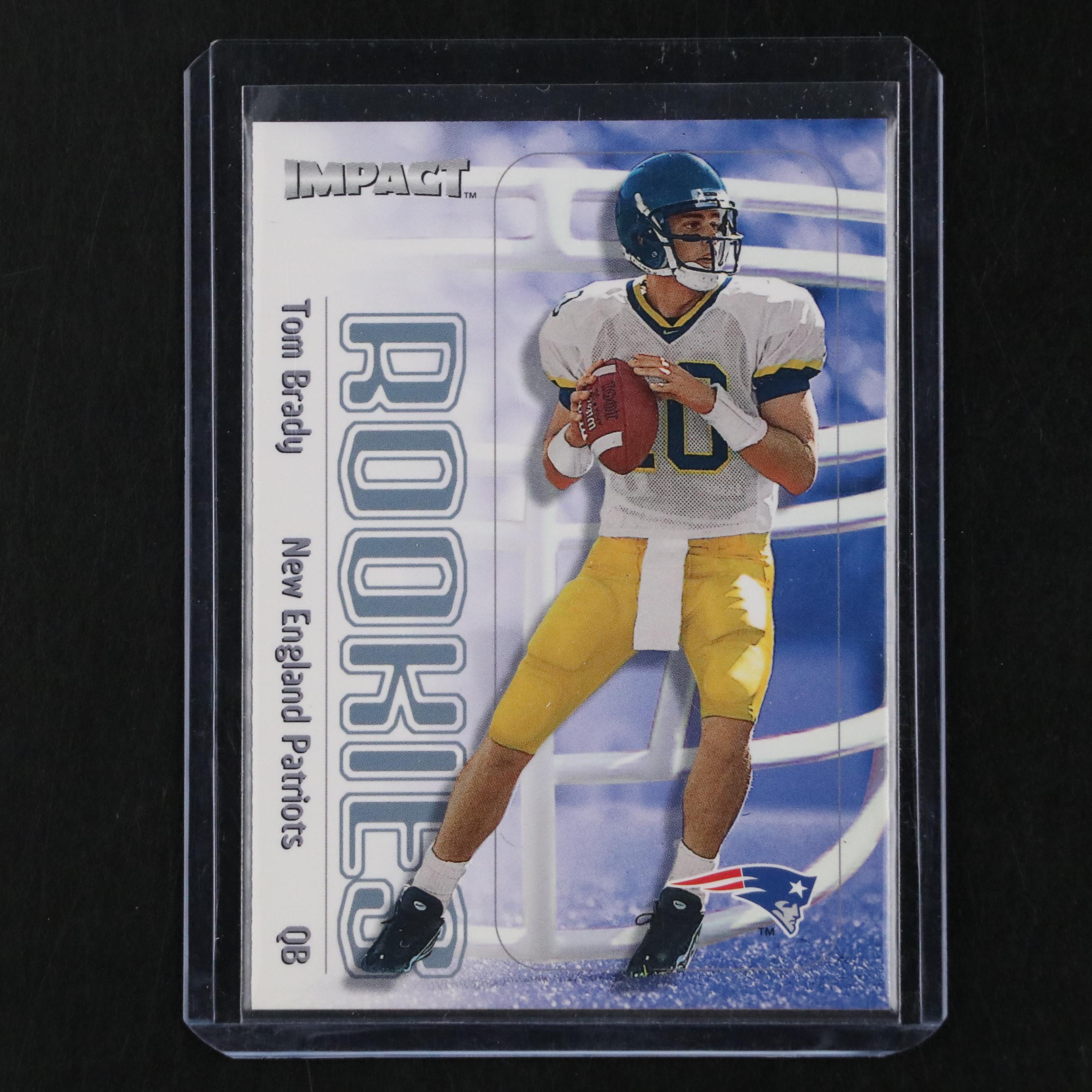 2000 Skybox Impact Tom Brady Rookie Football Card #27 New England Patriots