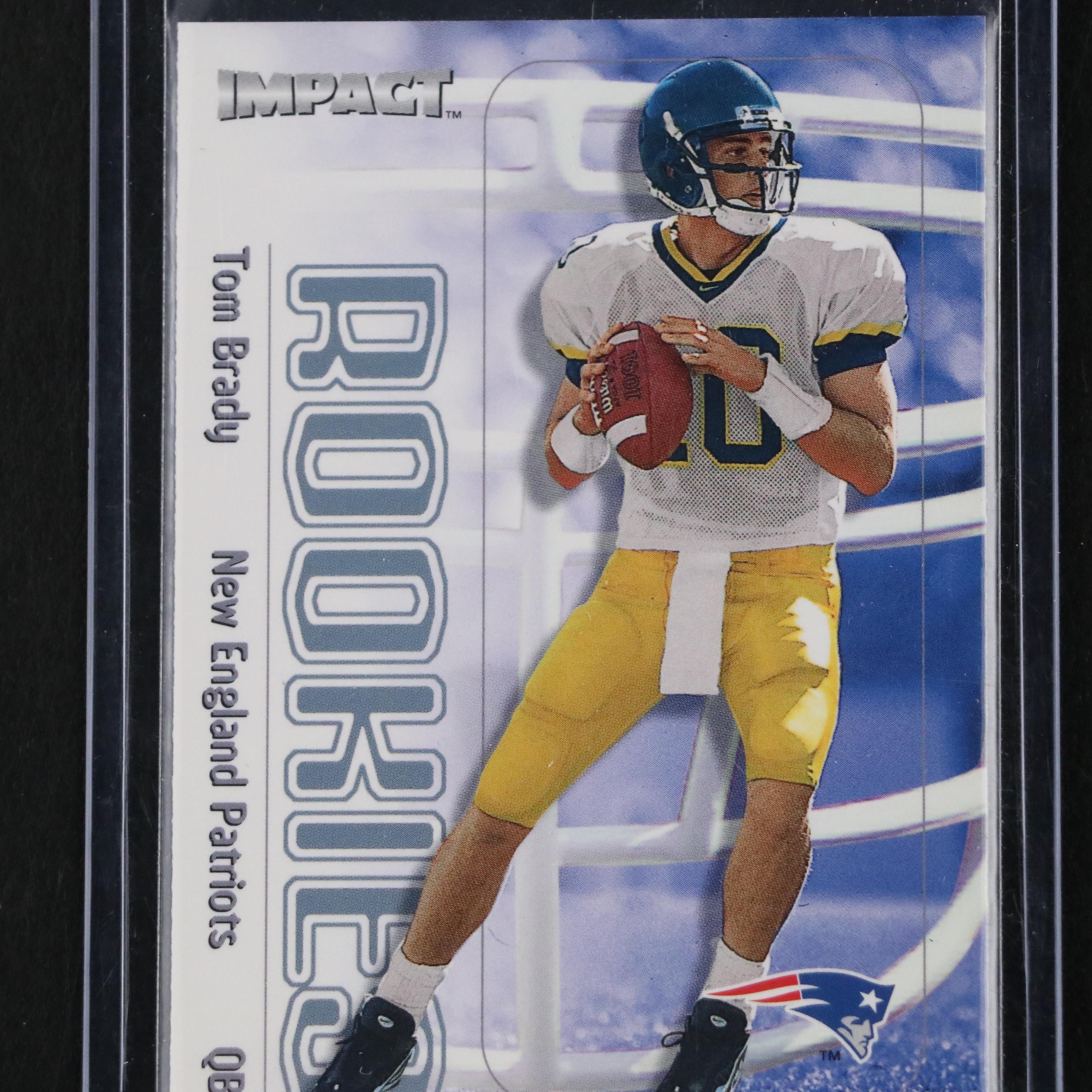 2000 Skybox Impact Tom Brady Rookie Football Card #27 New England Patriots