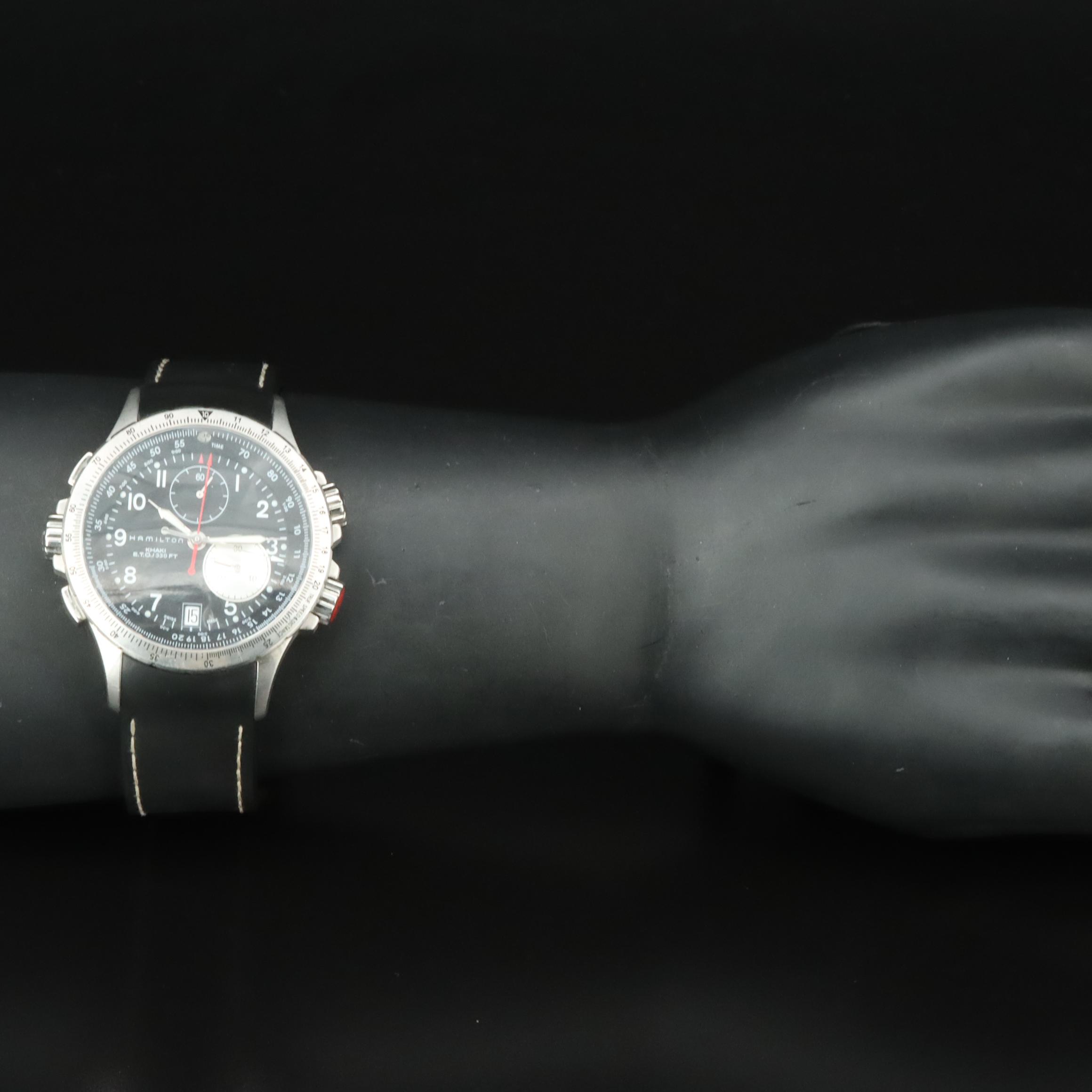 Hamilton Khaki E.T.O. Black Chronograph Dial Watch