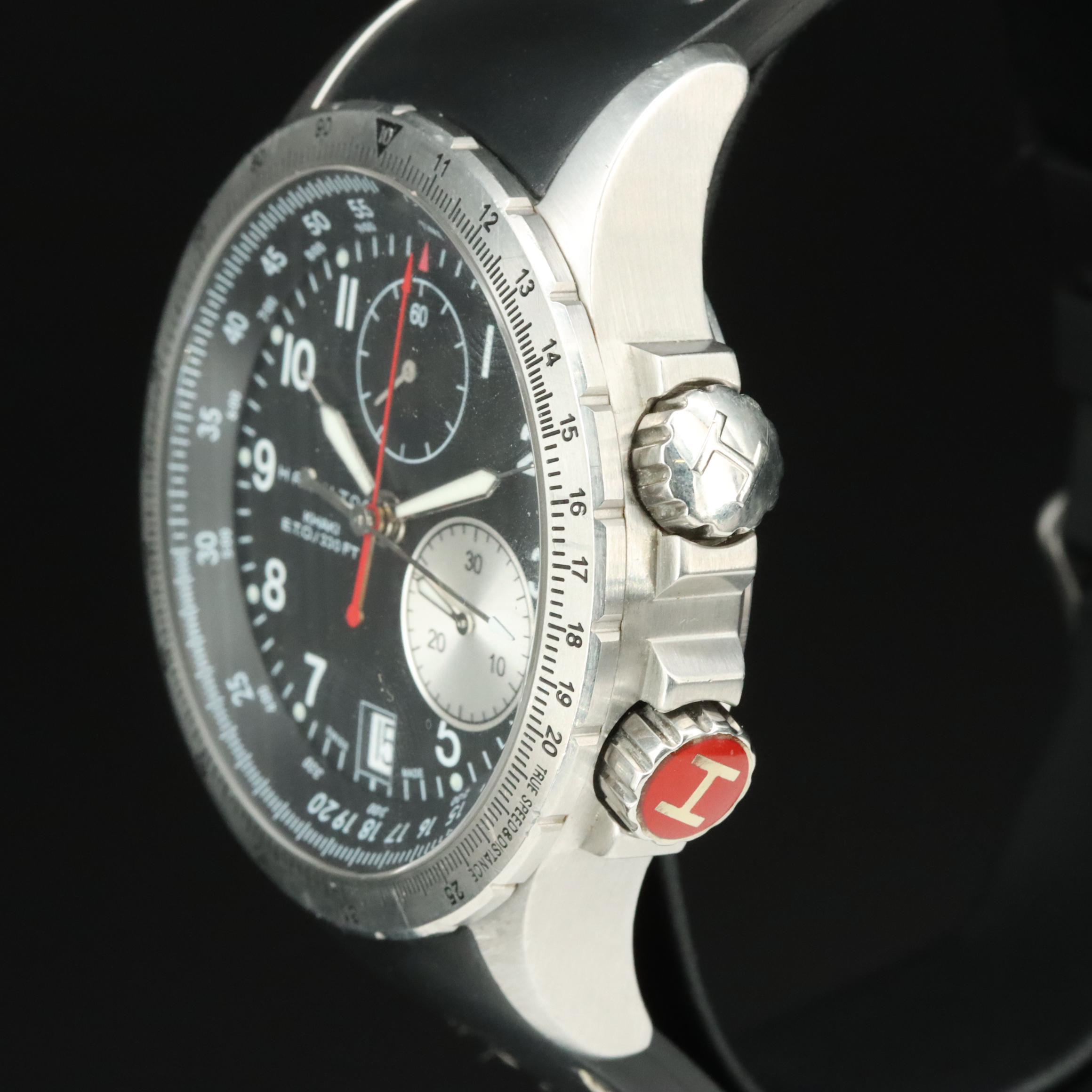 Hamilton Khaki E.T.O. Black Chronograph Dial Watch