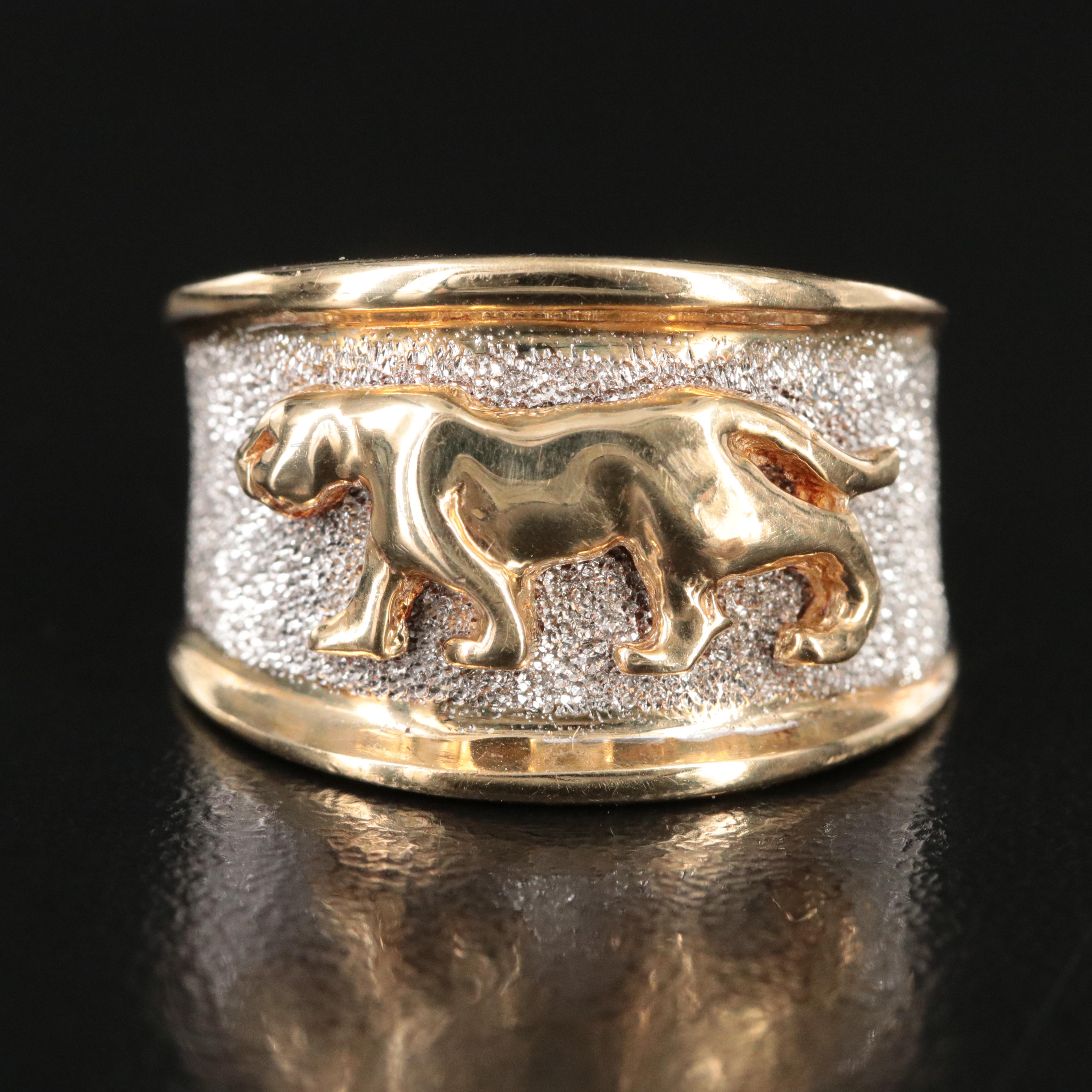 14K Panther Ring